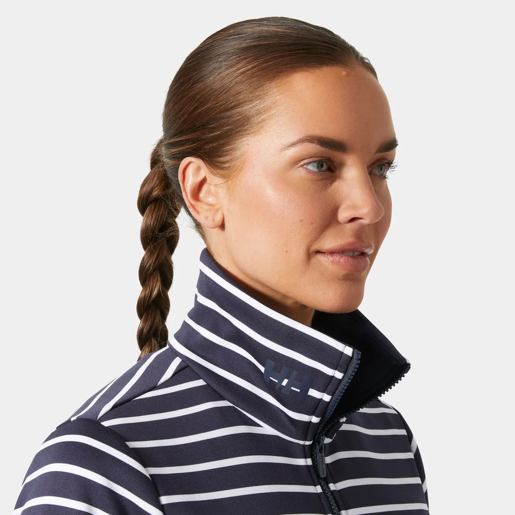 Helly Hansen Women's Crew Fleece Jacket - Navy Stripe