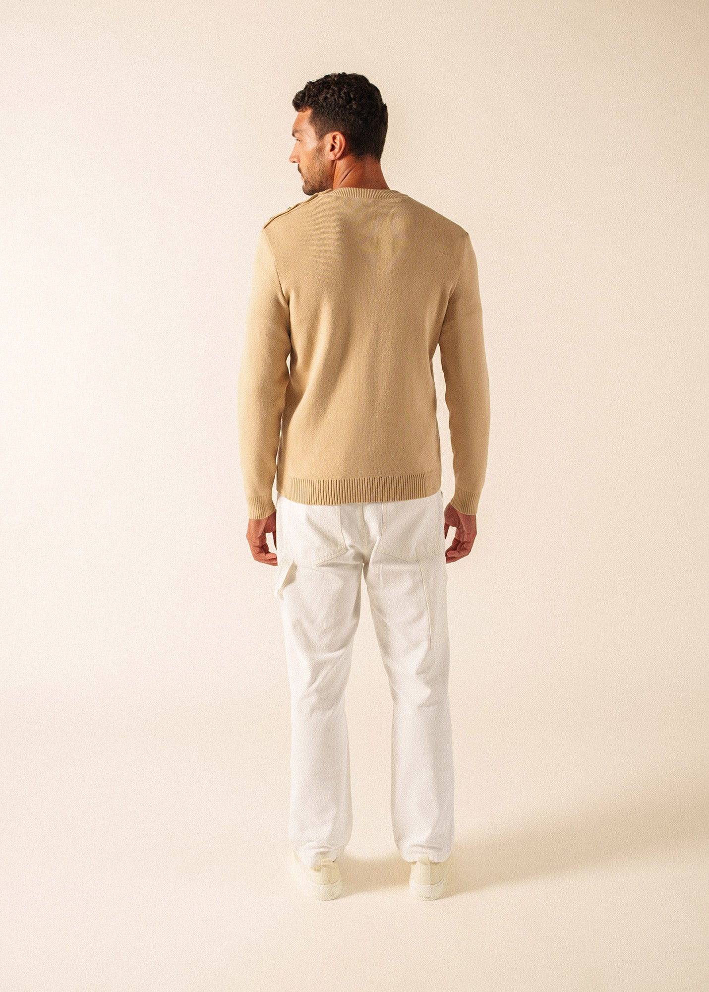 Saint James CANCALE cotton Fisherman Sweater  (SAIL CANVAS)
