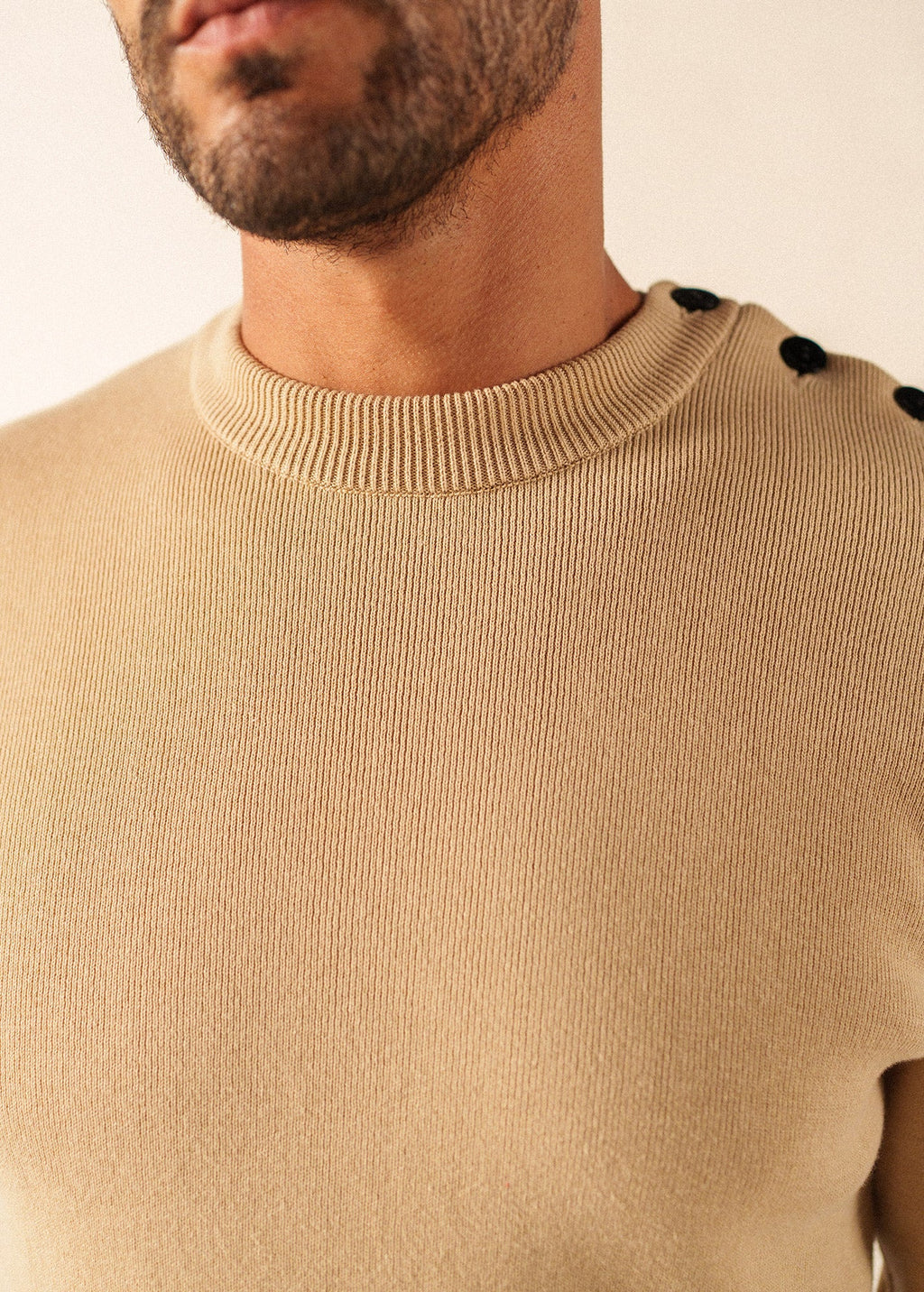 Saint James CANCALE cotton Fisherman Sweater  (SAIL CANVAS)