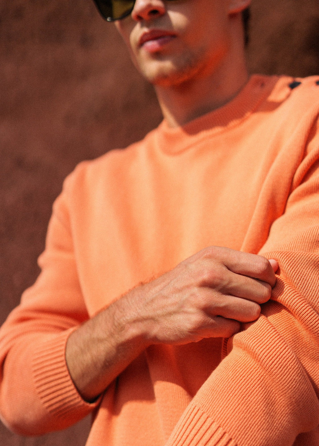 Saint James CANCALE cotton Fisherman Sweater  (CLAY)
