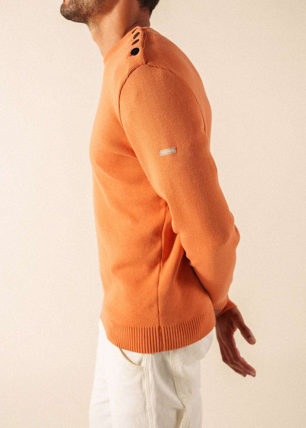 Saint James CANCALE cotton Fisherman Sweater  (CLAY)