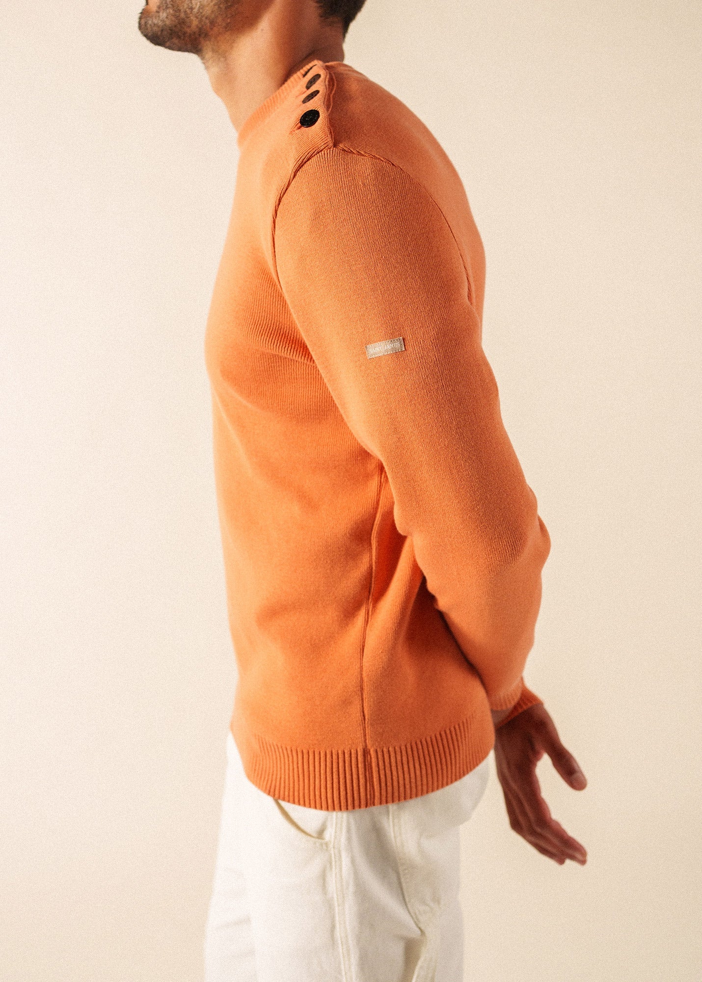 Saint James CANCALE cotton Fisherman Sweater  (CLAY)