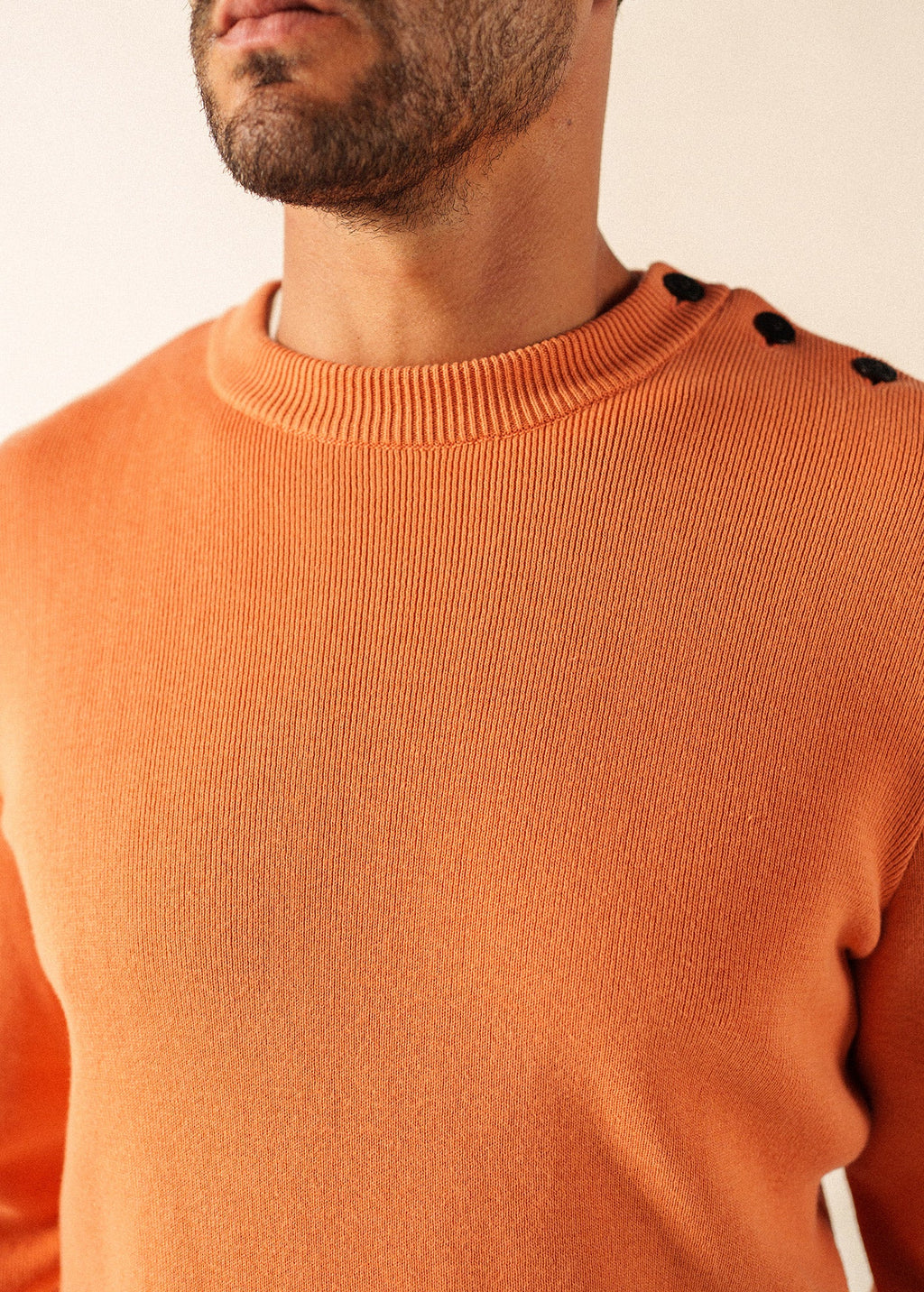 Saint James CANCALE cotton Fisherman Sweater  (CLAY)