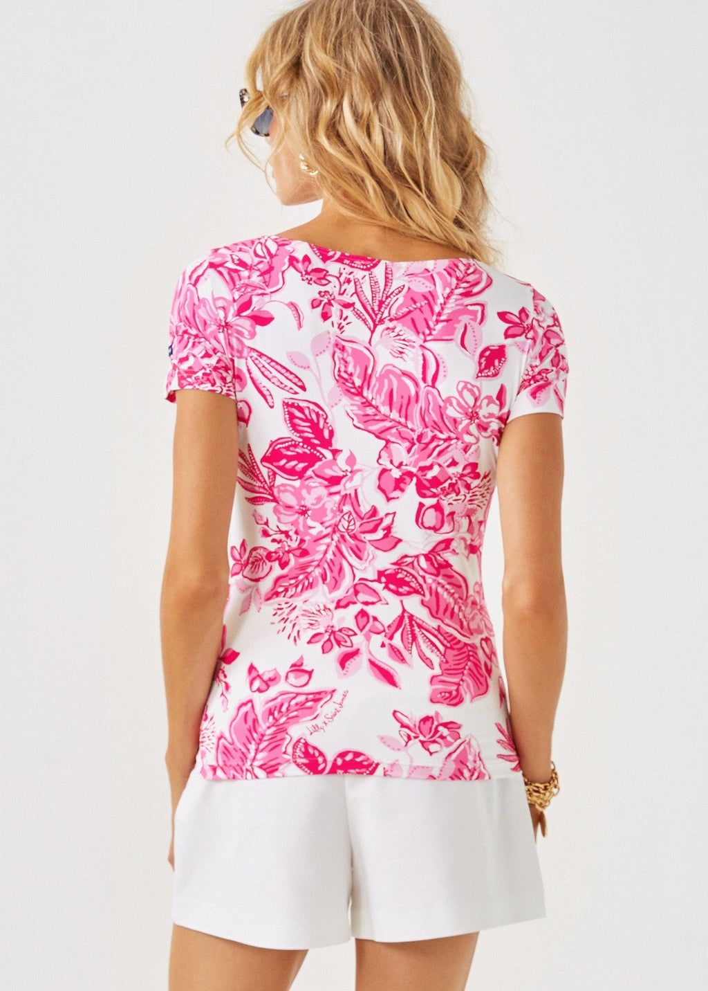 Saint James Lilly Pulitzer x GARDE-COTE - Short-Sleeve Stretch Top with Exclusive Lilly Print (SOLEIL ROSE PINK)