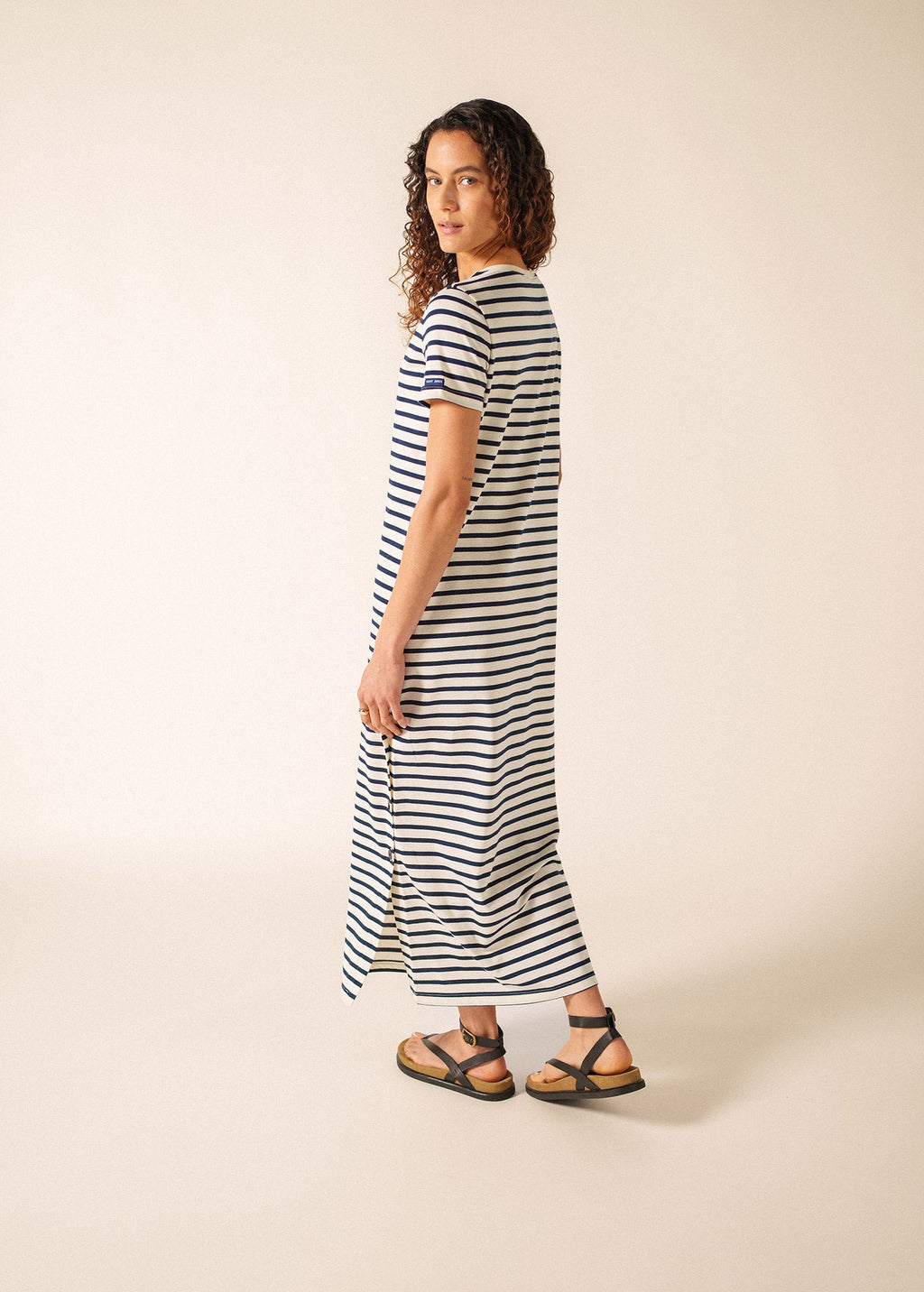 Saint James EZE Midi Dress (ECRU / NAVY)