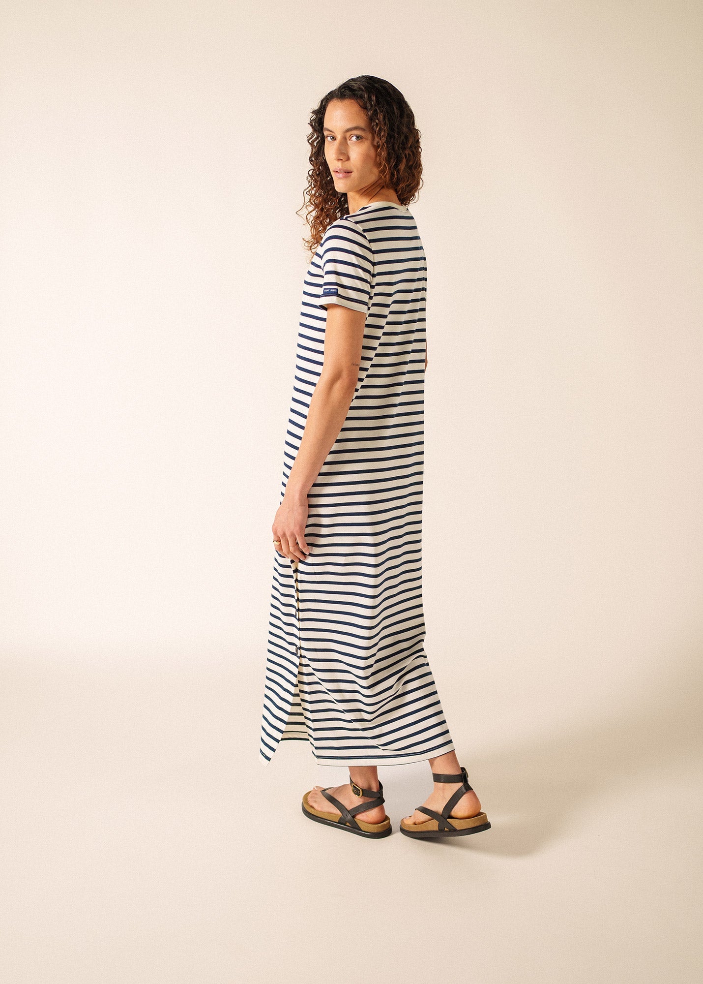 Saint James EZE Midi Dress (ECRU / NAVY)