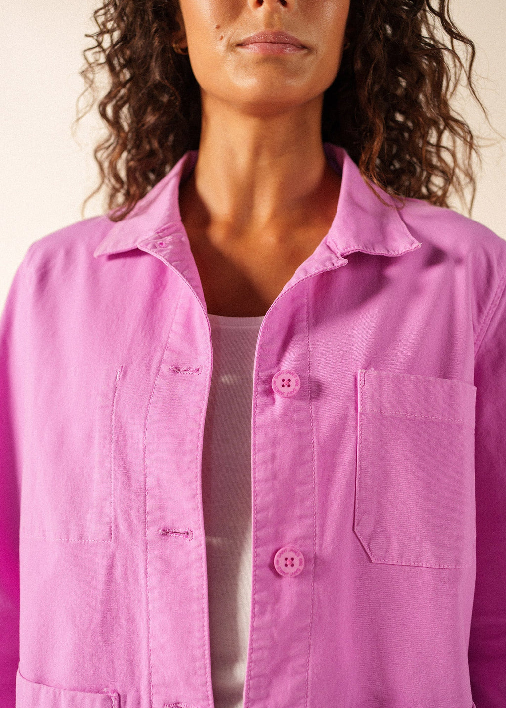 Saint James ALIZE French Chore Jacket (TEA ROSE PINK)
