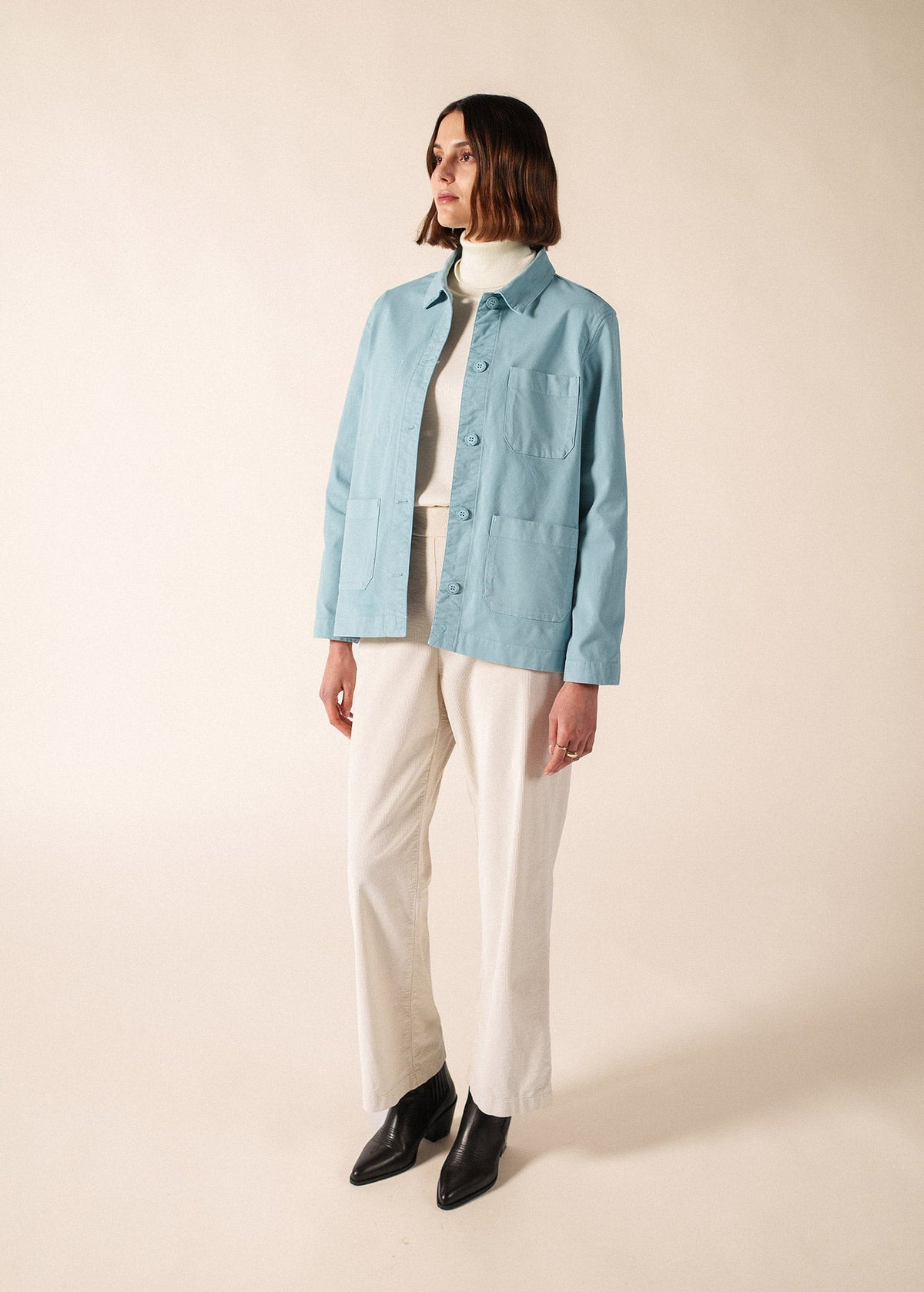 Saint James Alize French Chore Jacket, Light Coastal Blue