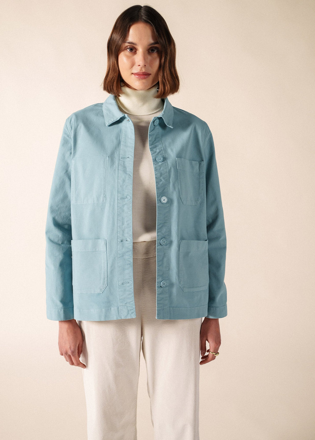 Saint James Alize French Chore Jacket, Light Coastal Blue