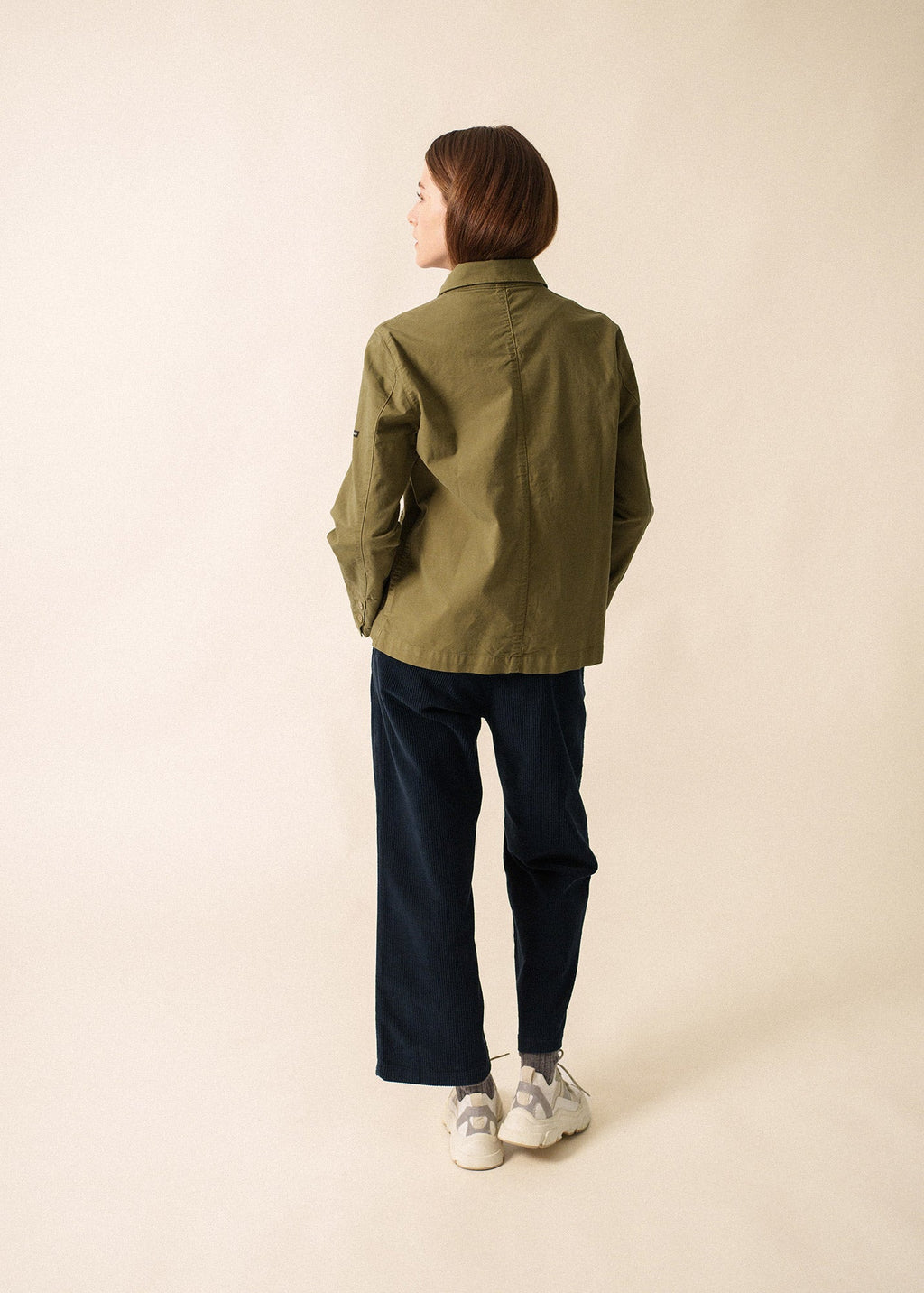 Saint James ALIZE - French Chore Jacket for Women | Workwear Cotton Canvas (OLIVE GREEN)