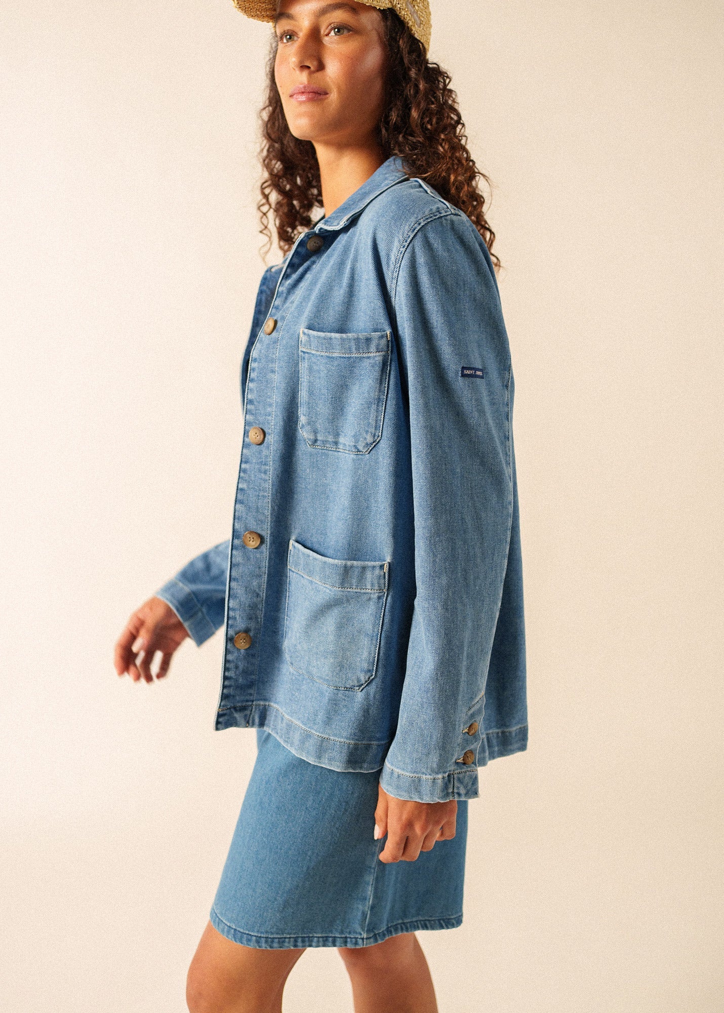 Saint James ALIZE French Chore Jacket (DENIM BLUE)