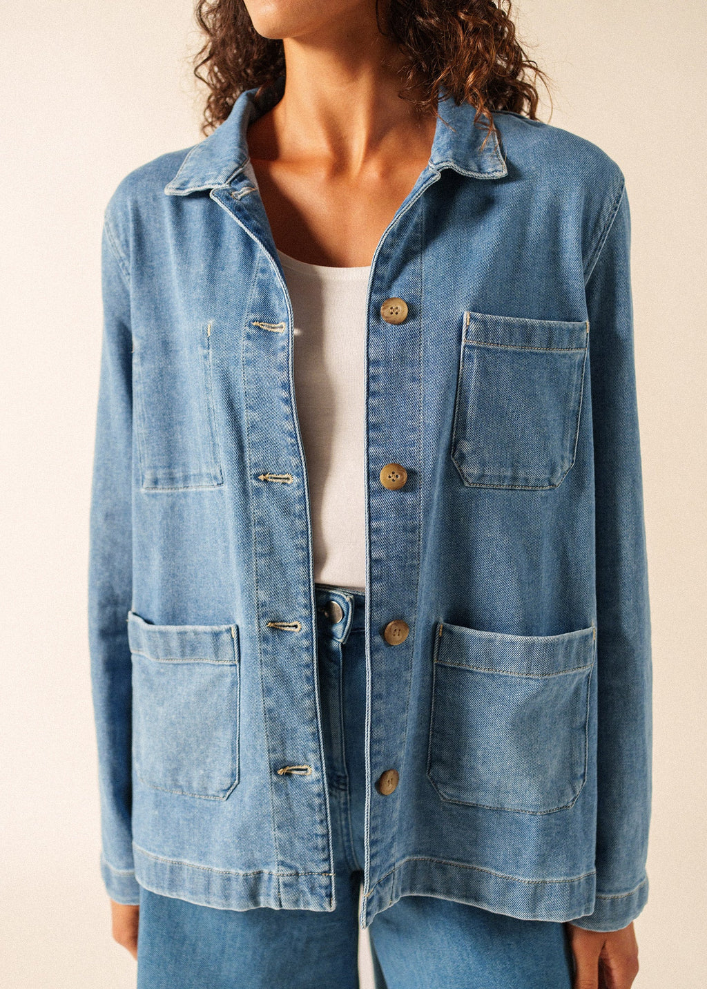 Saint James ALIZE French Chore Jacket (DENIM BLUE)
