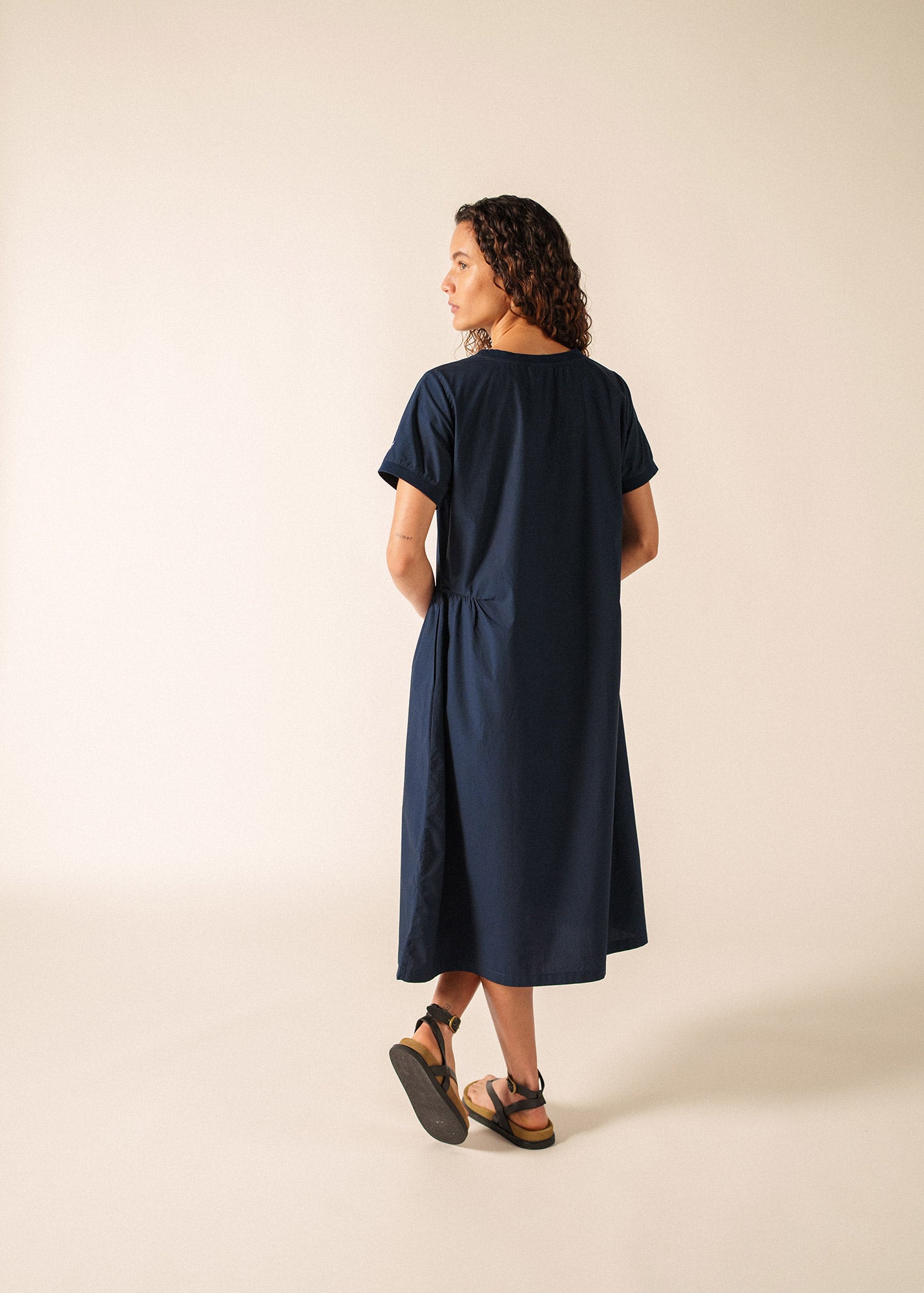 Saint James MORGANE Oversized Cotton Dress (NAVY)