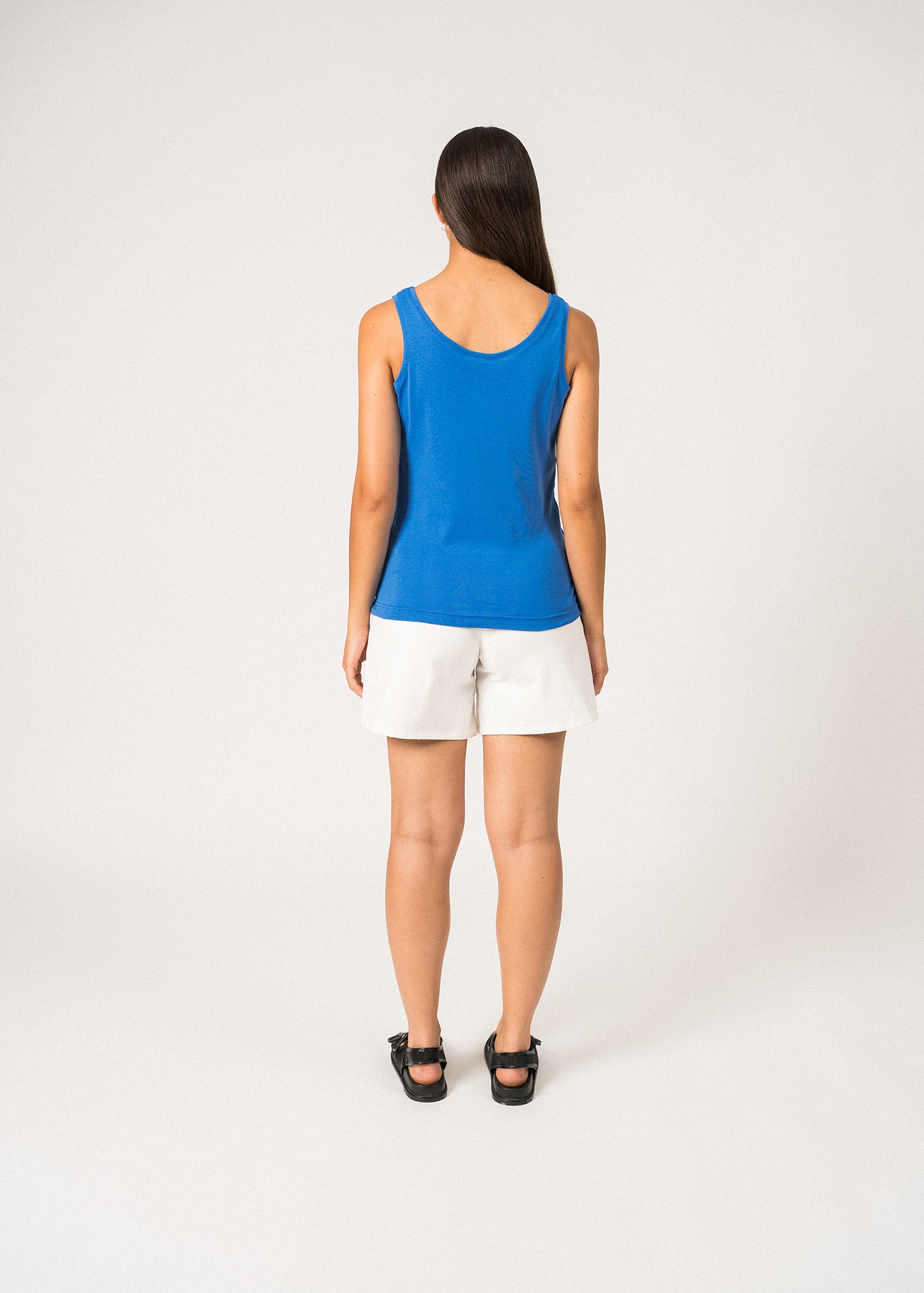 Saint James Pearl Twill Cotton Shorts With High Waist Straight Cut Straight Cut White