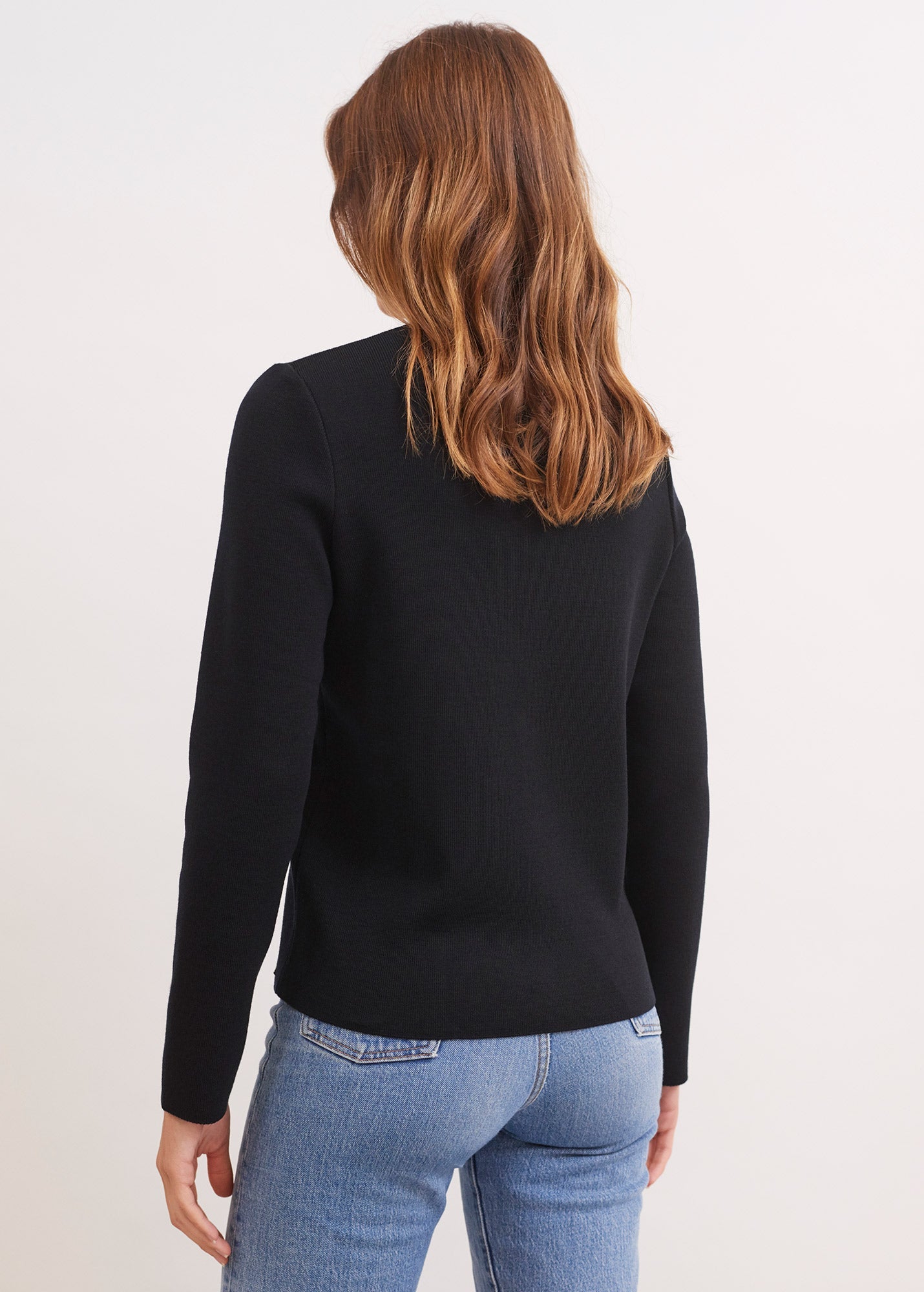 Saint James BREVANDS IV - V-Neck Cardigan (BLACK)