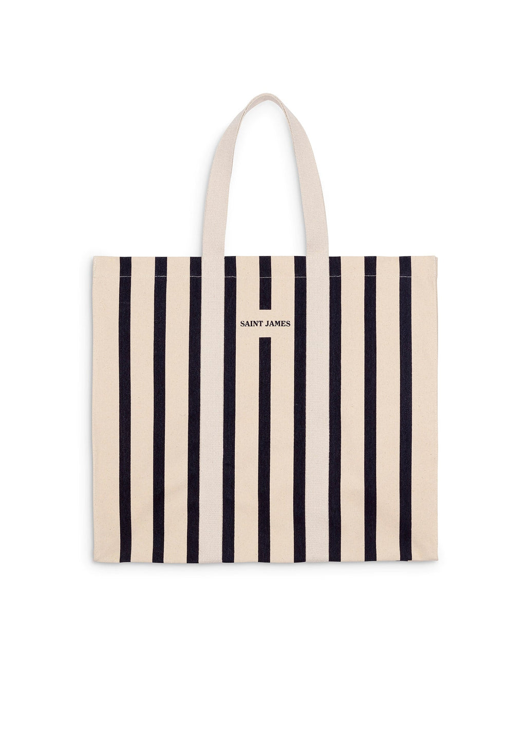 Saint James LE GRAND TOTE Oversized Striped Tote Bag (ECRU / NAVY)