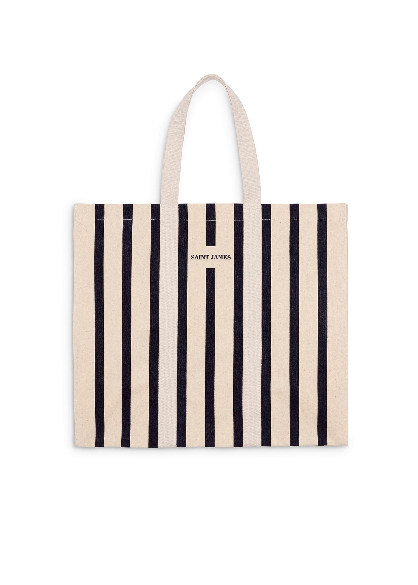 Saint James LE GRAND TOTE Oversized Striped Tote Bag (ECRU / NAVY)
