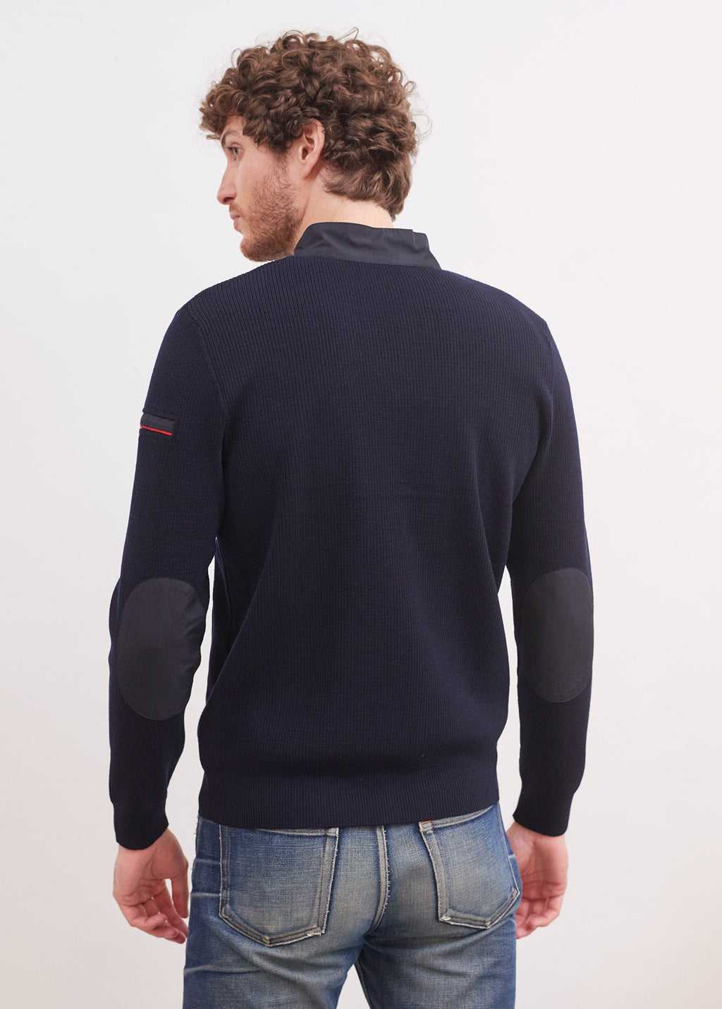 Saint James NAVIGATEUR - Comfortable Knit Cardigan with Zip (NAVY)