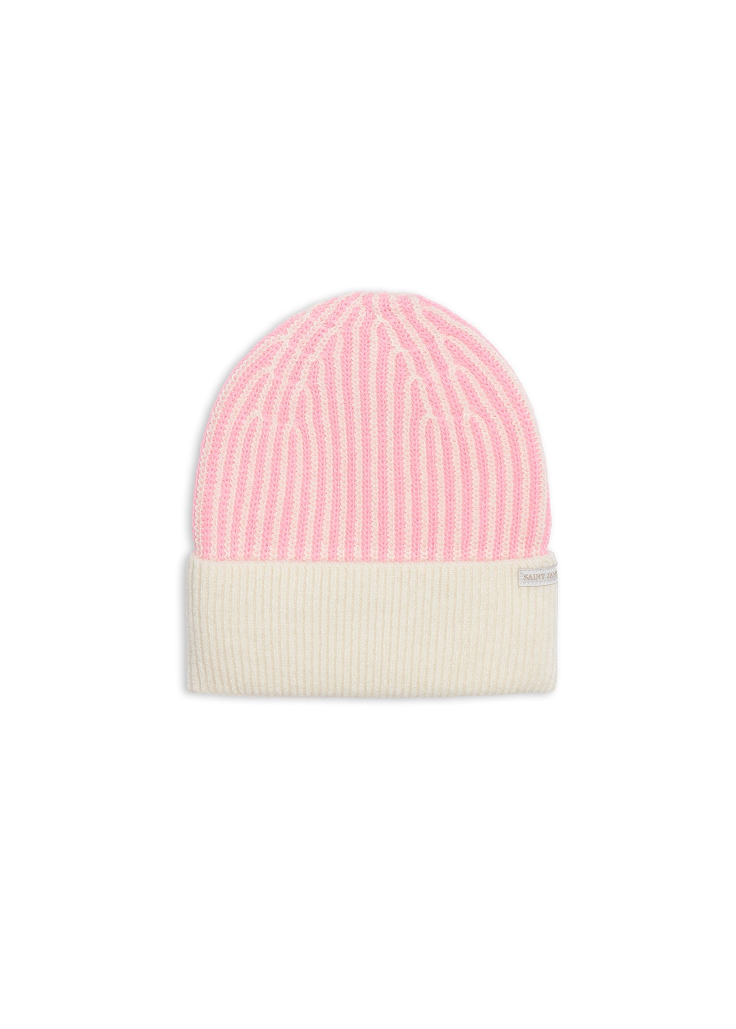 Saint James COURCHEVEL BEANIE - Slouchy Mohair Beanie (WINTER WHITE / BRIGHT PINK)