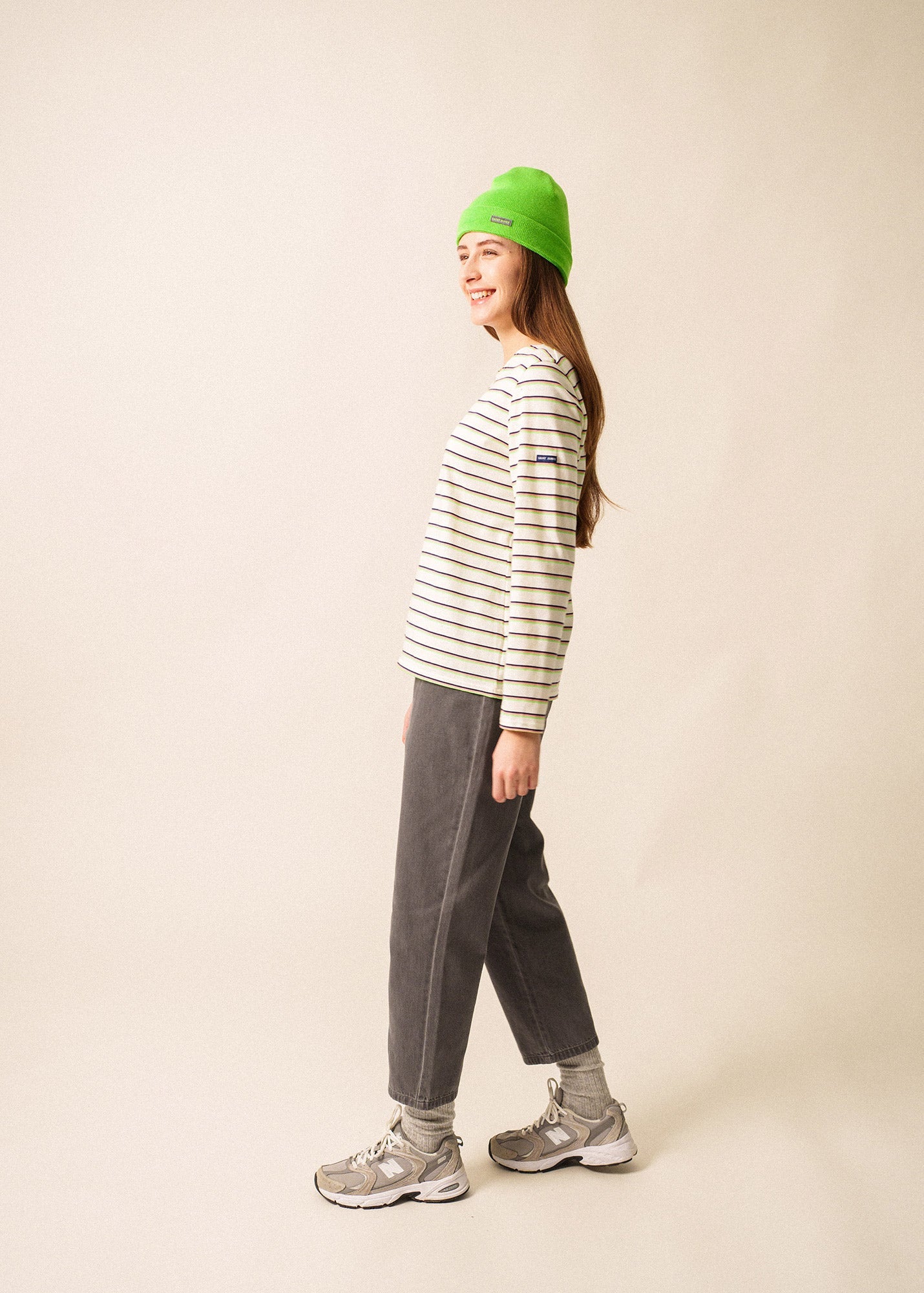 Saint James MINQUIDAME TRI - Tricolor Striped Breton Shirt (RADIANT AURORA)