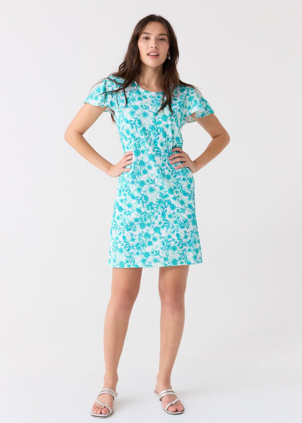 Cabana Life Rosemary Beach Ruffle Short Sleeve Dress