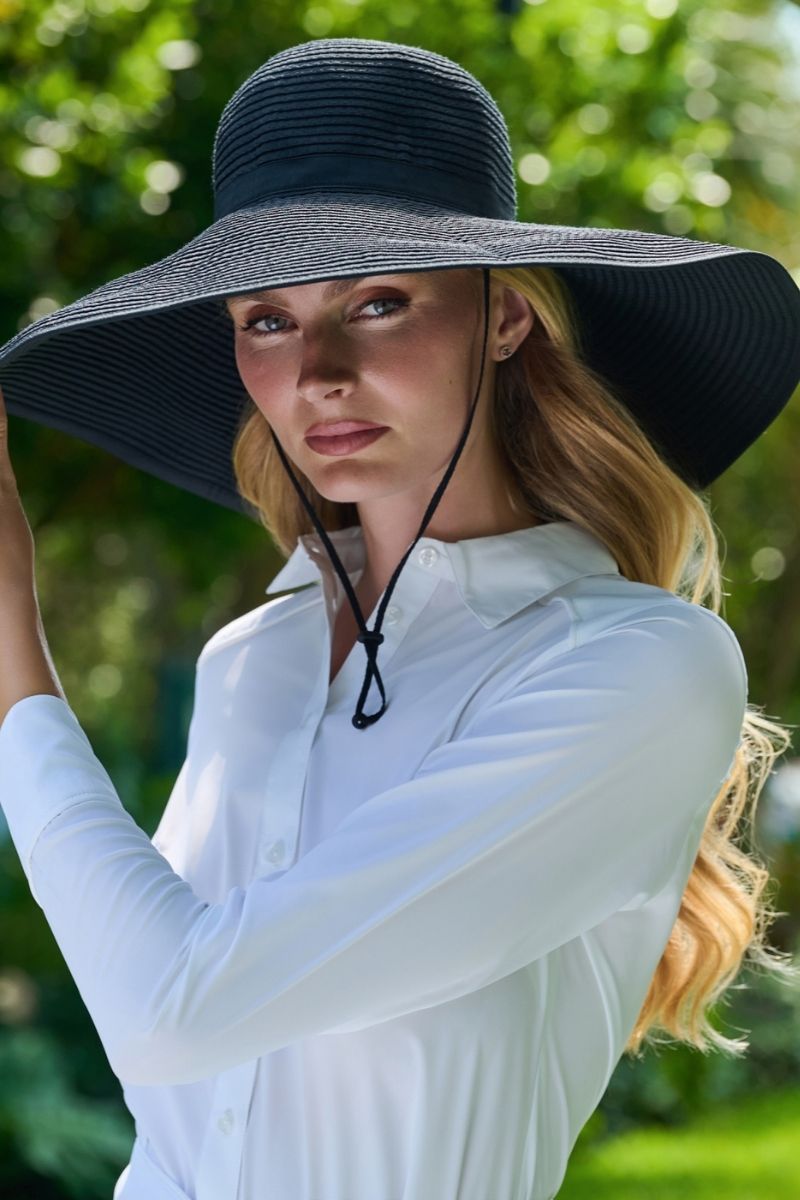 Shelby | Shapeable Poolside Hat | Black