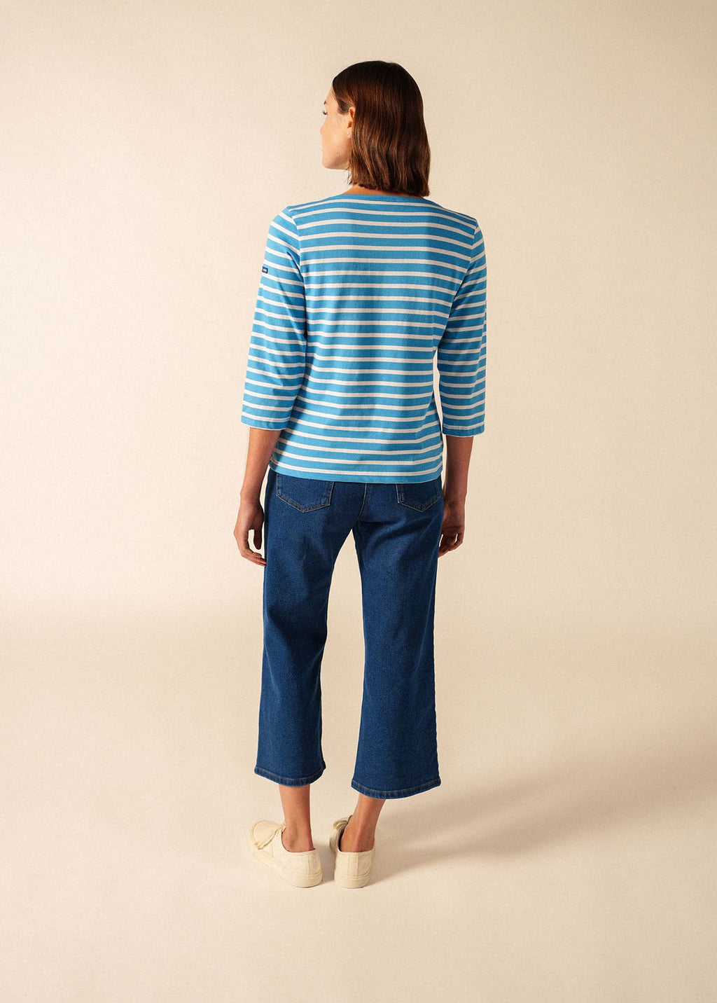 Saint James GALATHEE II Breton Striped Top  (CAPRI BLUE / WHITE)