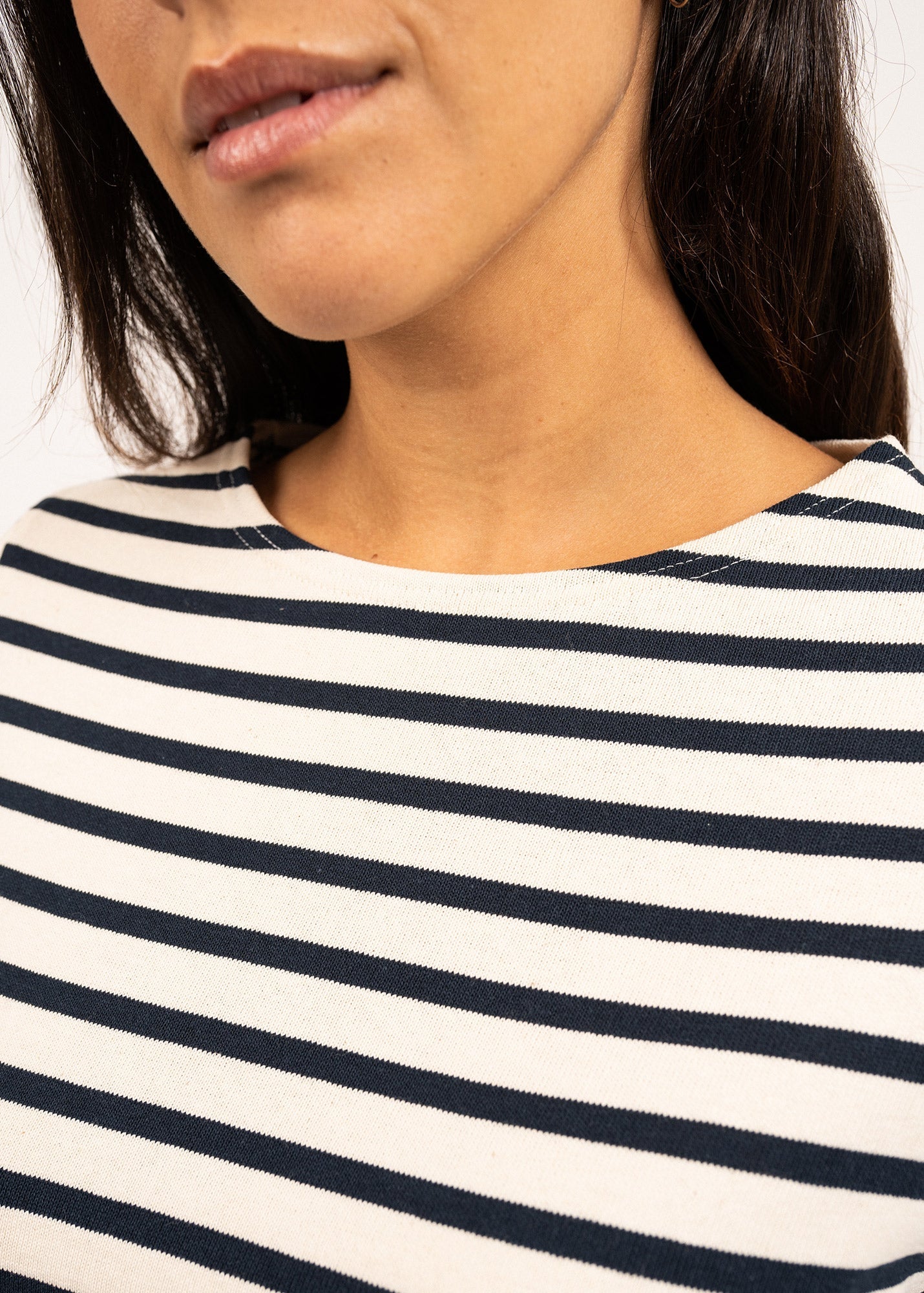 Saint James MERIDAME II - Authentic Breton Shirt | Heavyweight Cotton | Women Fit (ECRU / NAVY)