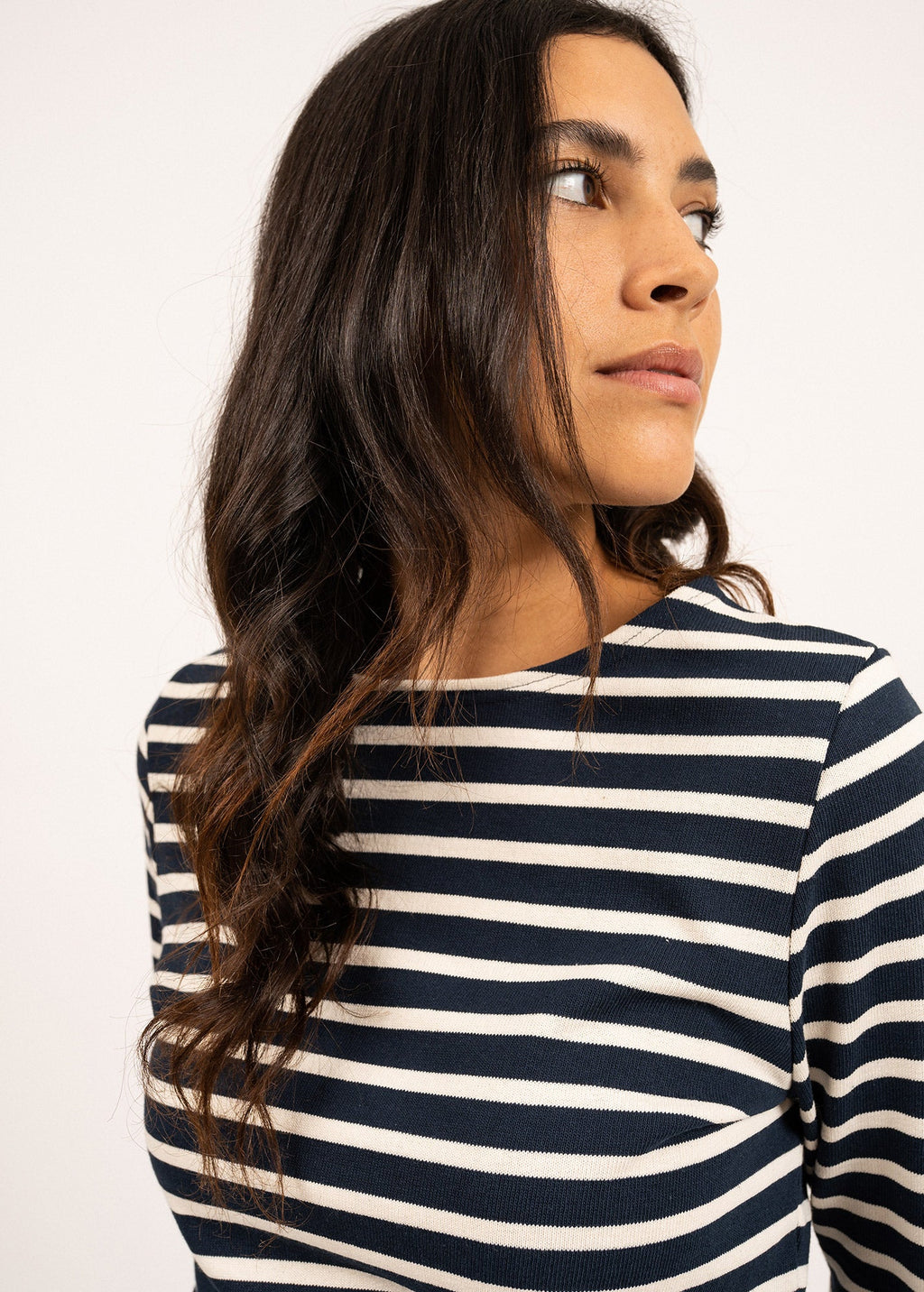 Saint James MERIDAME II - Authentic Breton Shirt | Heavyweight Cotton | Women Fit (NAVY / ECRU)