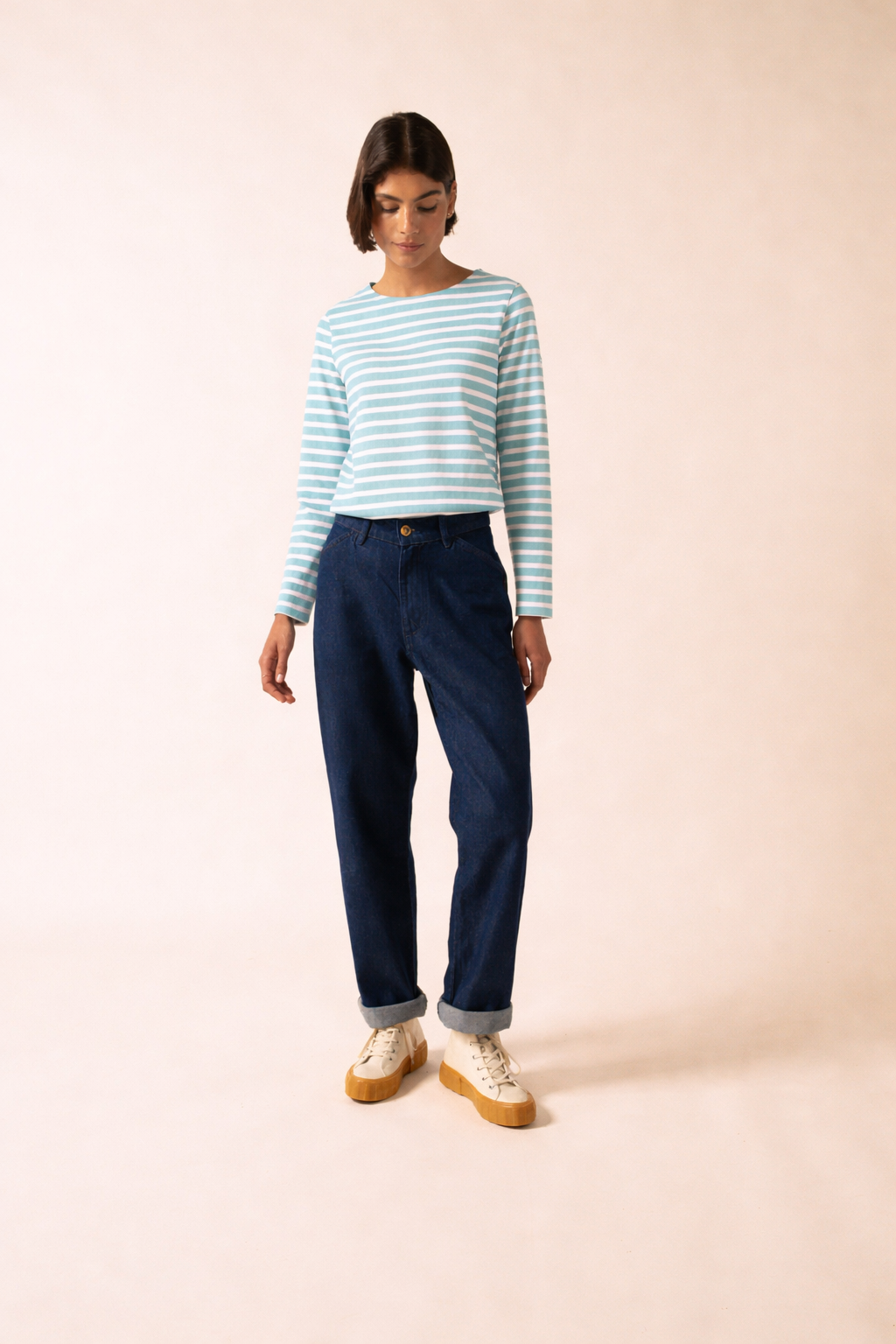 Meridame II Breton Shirt (SKYLIGHT BLUE / WHITE)