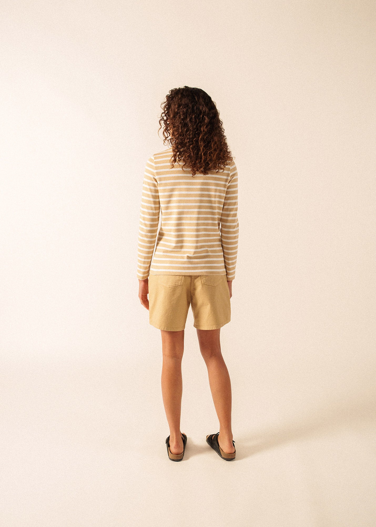 Saint James MERIDAME II Breton Shirt (SAIL CANVAS / WHITE)