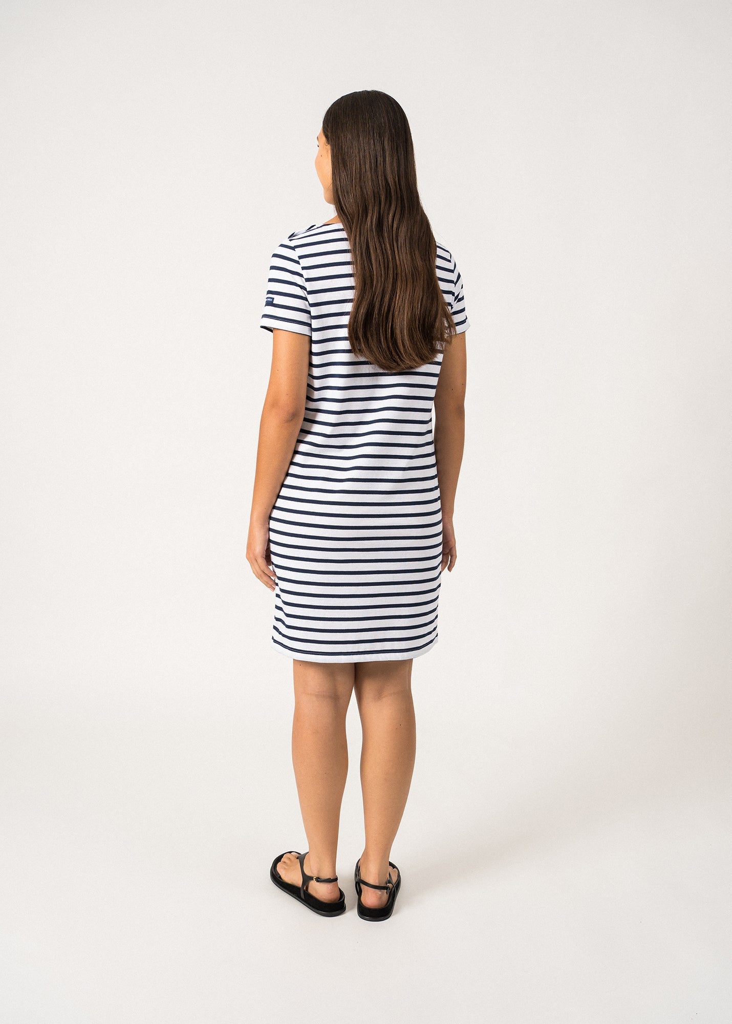 Villefranche Nautical Dress (WHITE / NAVY)
