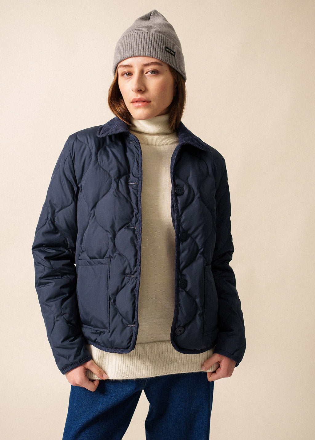 Saint James ST JULIANA - Lightweight Quilted Puffer Jacket (NAVY)