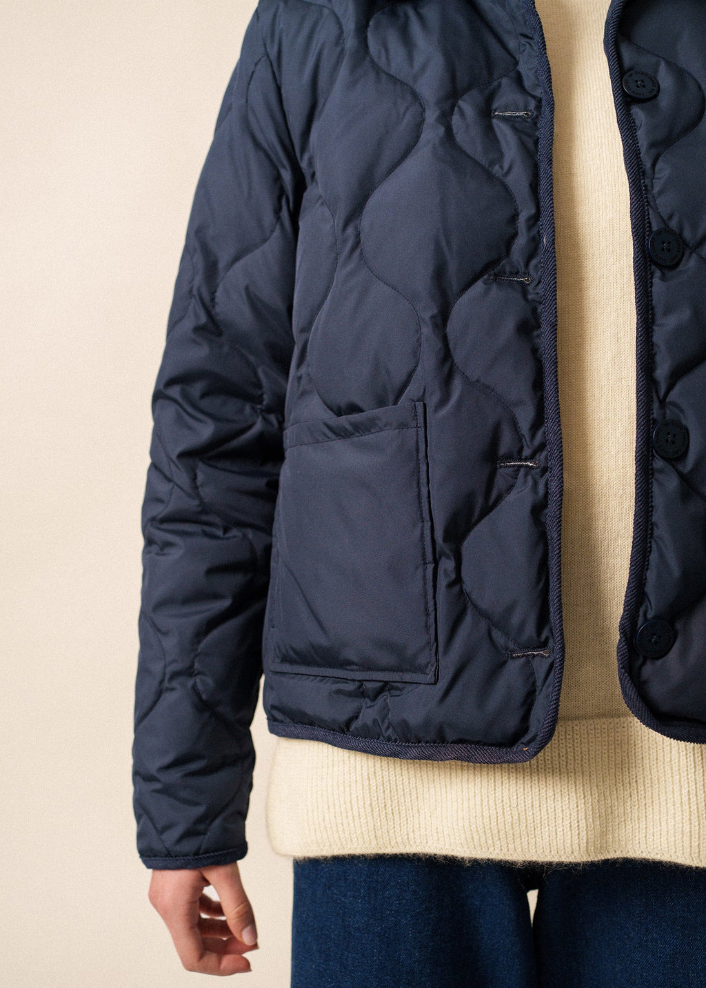 Saint James ST JULIANA - Lightweight Quilted Puffer Jacket (NAVY)