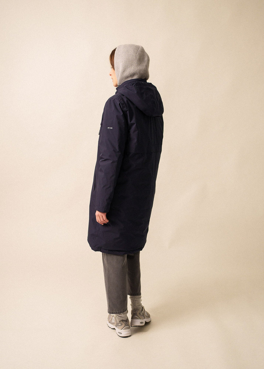 Saint James ST JULIE - Long Waterproof Hooded Parka with Removable Hood (NAVY)