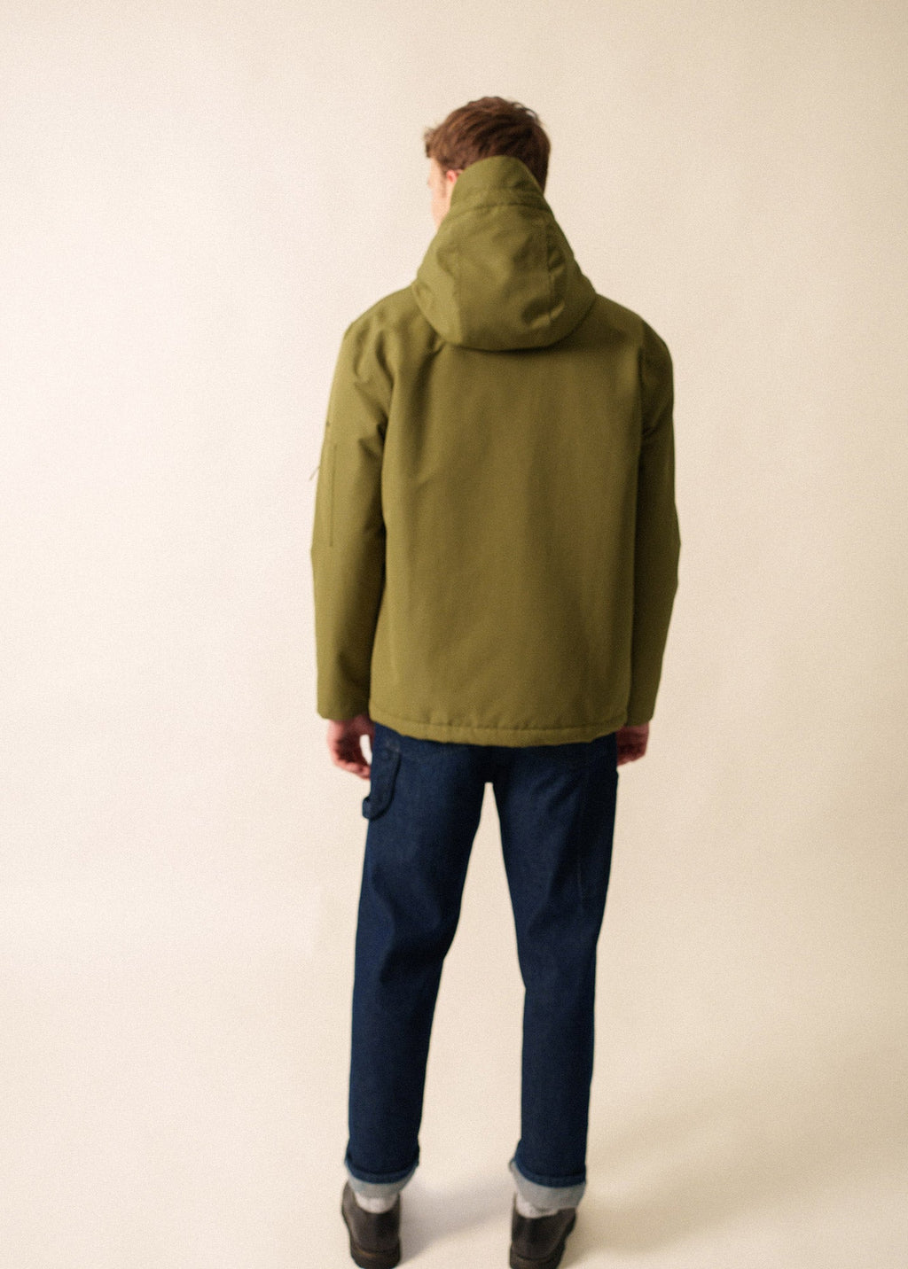 Saint James ST DENIS - Technical Hooded Zip Jacket (OLIVE GREEN)
