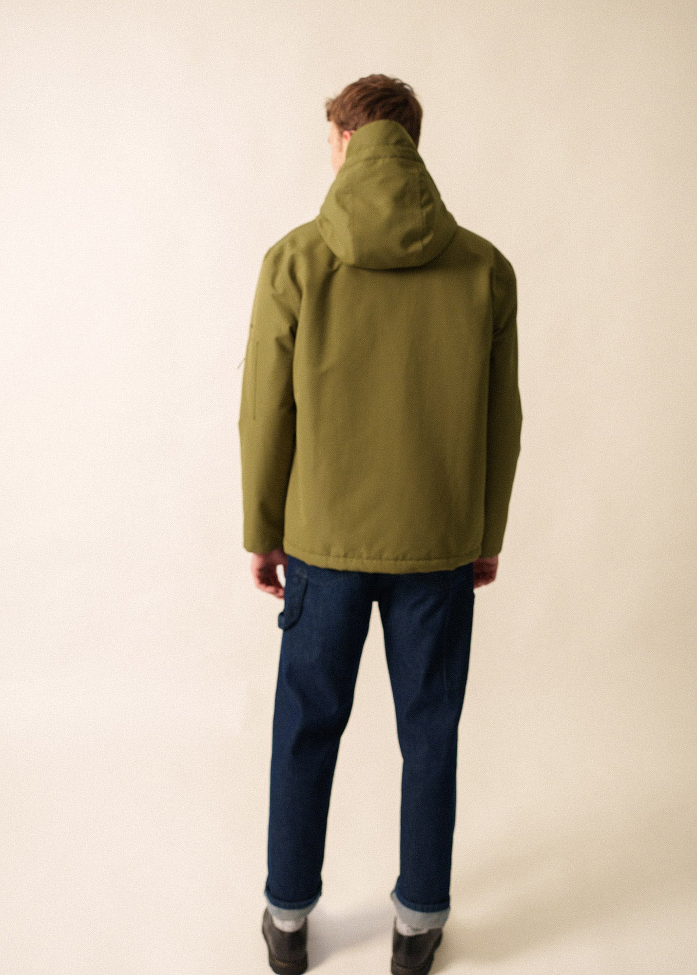 Saint James ST DENIS - Technical Hooded Zip Jacket (OLIVE GREEN)