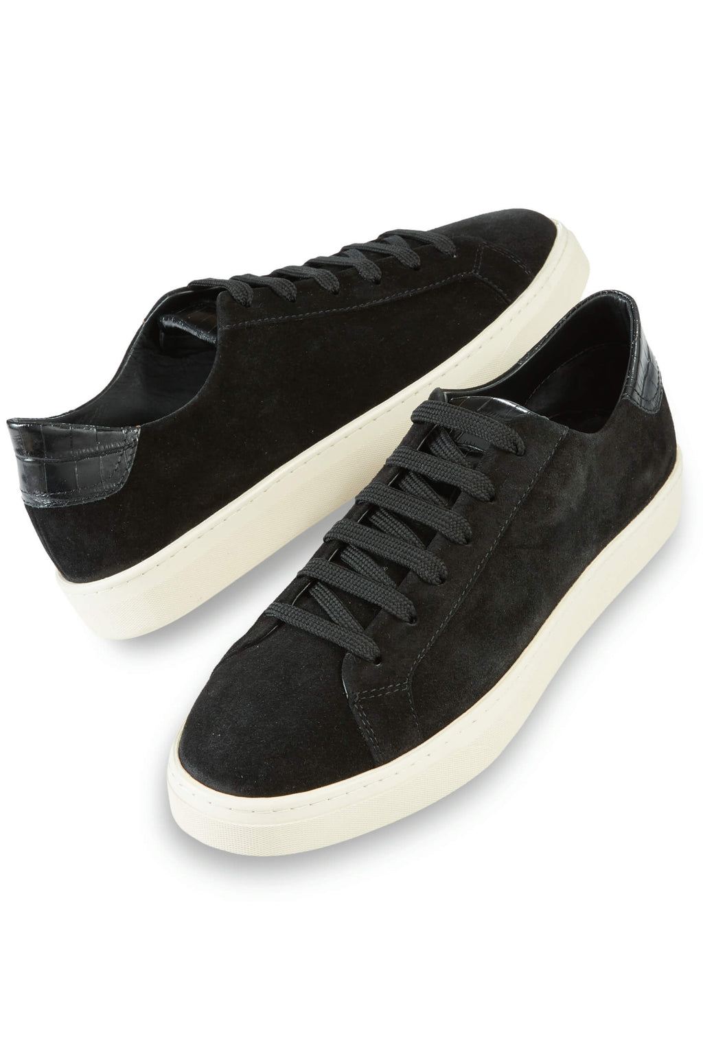 Patrick James Suede Crocodile Print Sneaker