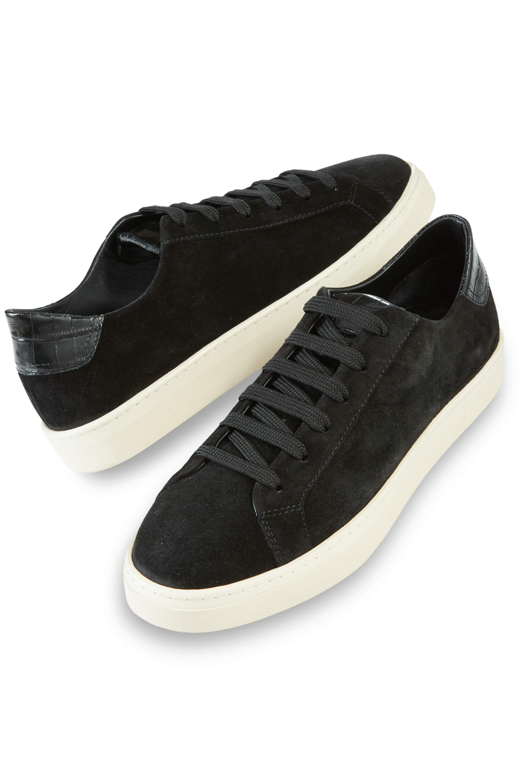 Patrick James Suede Crocodile Print Sneaker