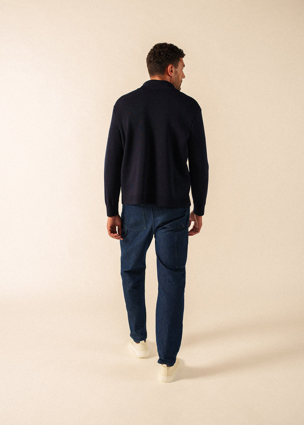Saint James LUNEL Wool Zip Jacket (NAVY)