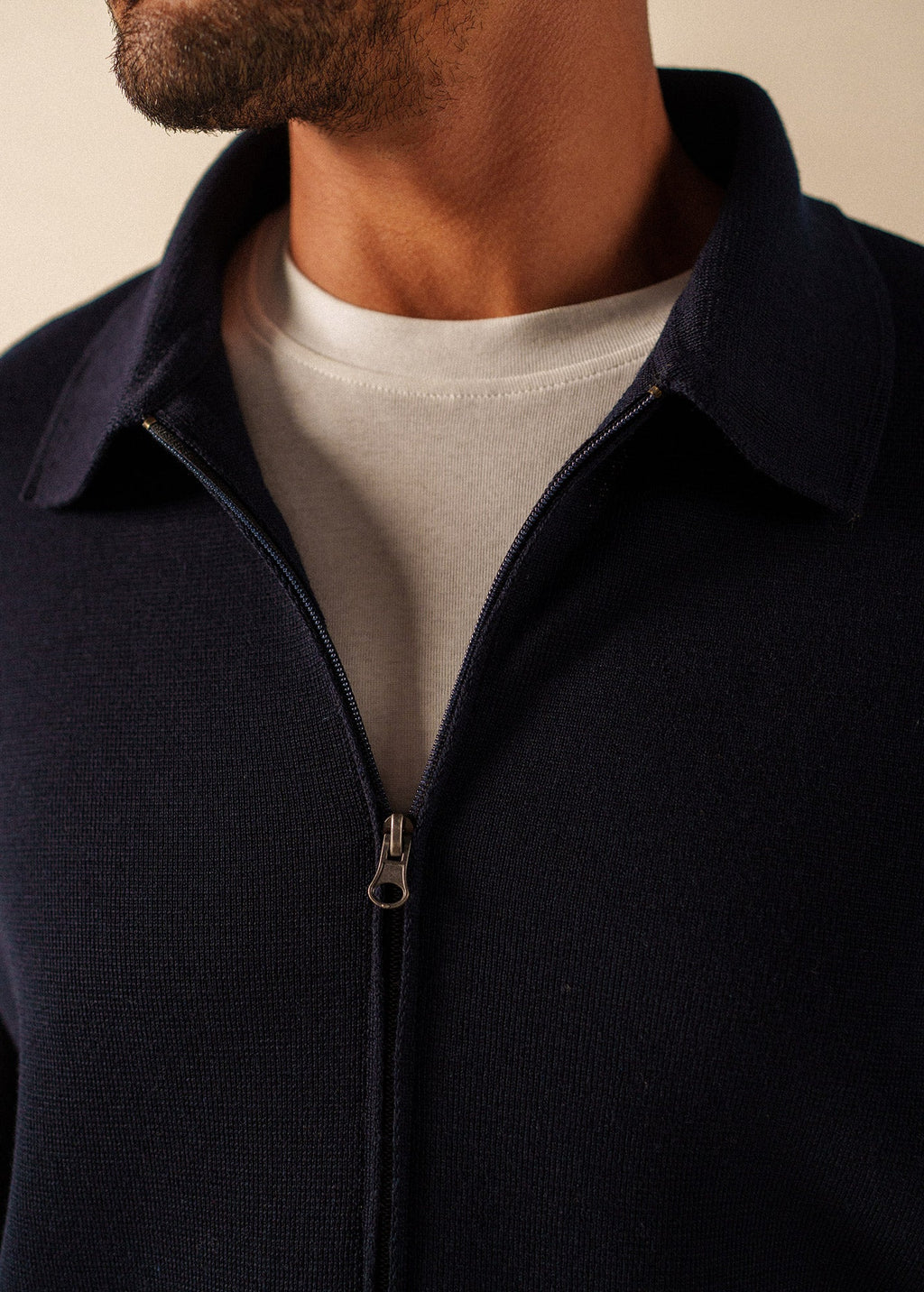 Saint James LUNEL Wool Zip Jacket (NAVY)