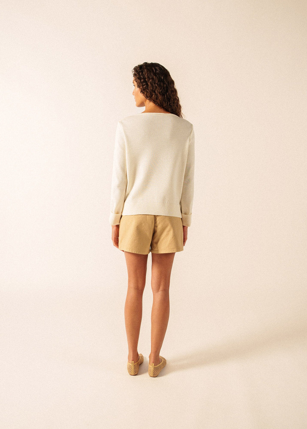 Saint James MARSEILLAN Boatneck Sweater (WHITE / SAIL CANVAS)