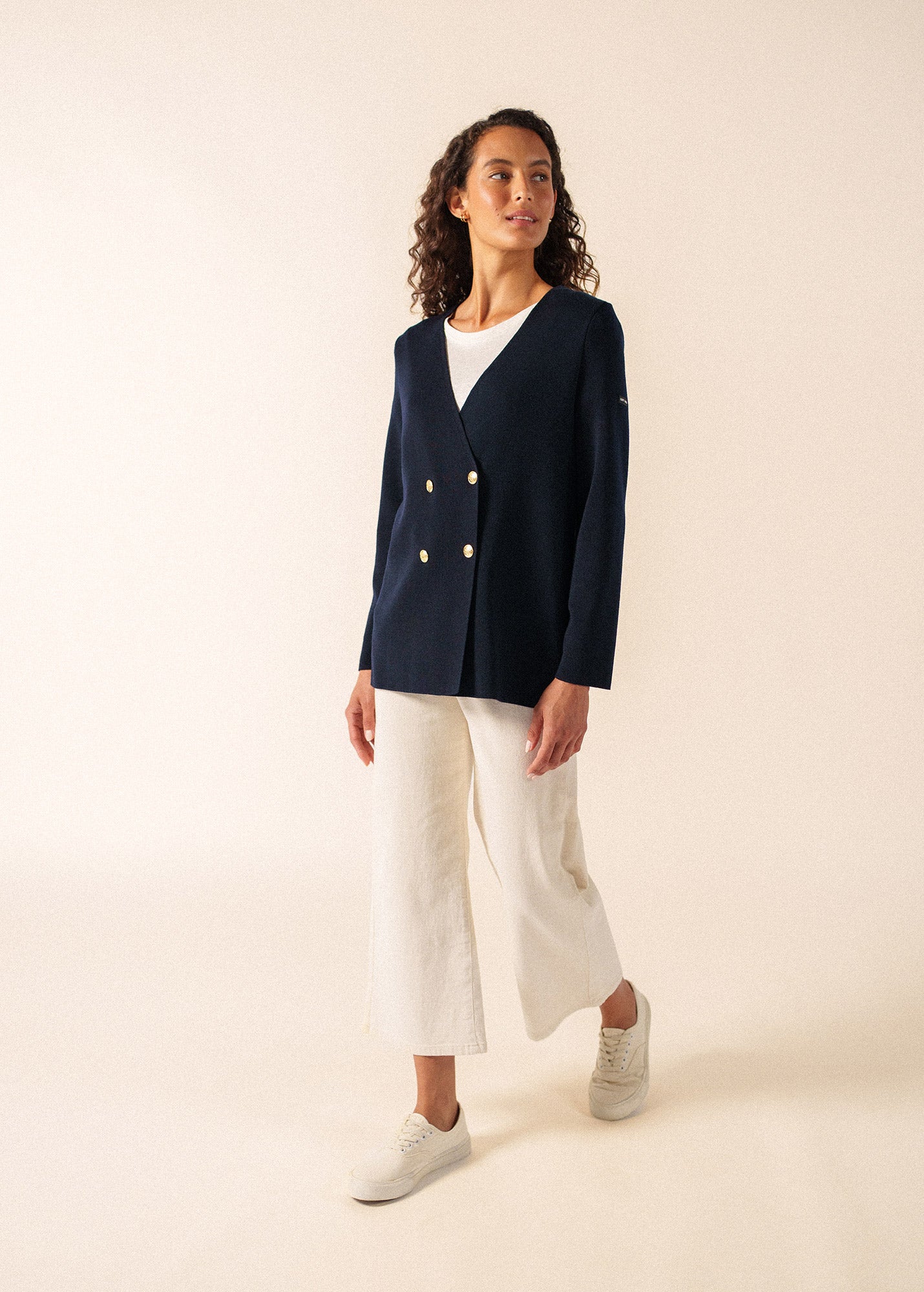 FRONTIGNAN Nautical Knit Jacket (NAVY)
