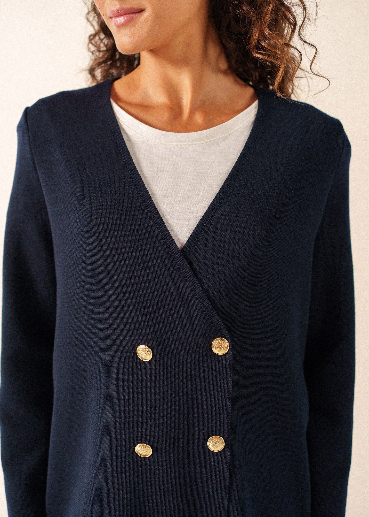 FRONTIGNAN Nautical Knit Jacket (NAVY)