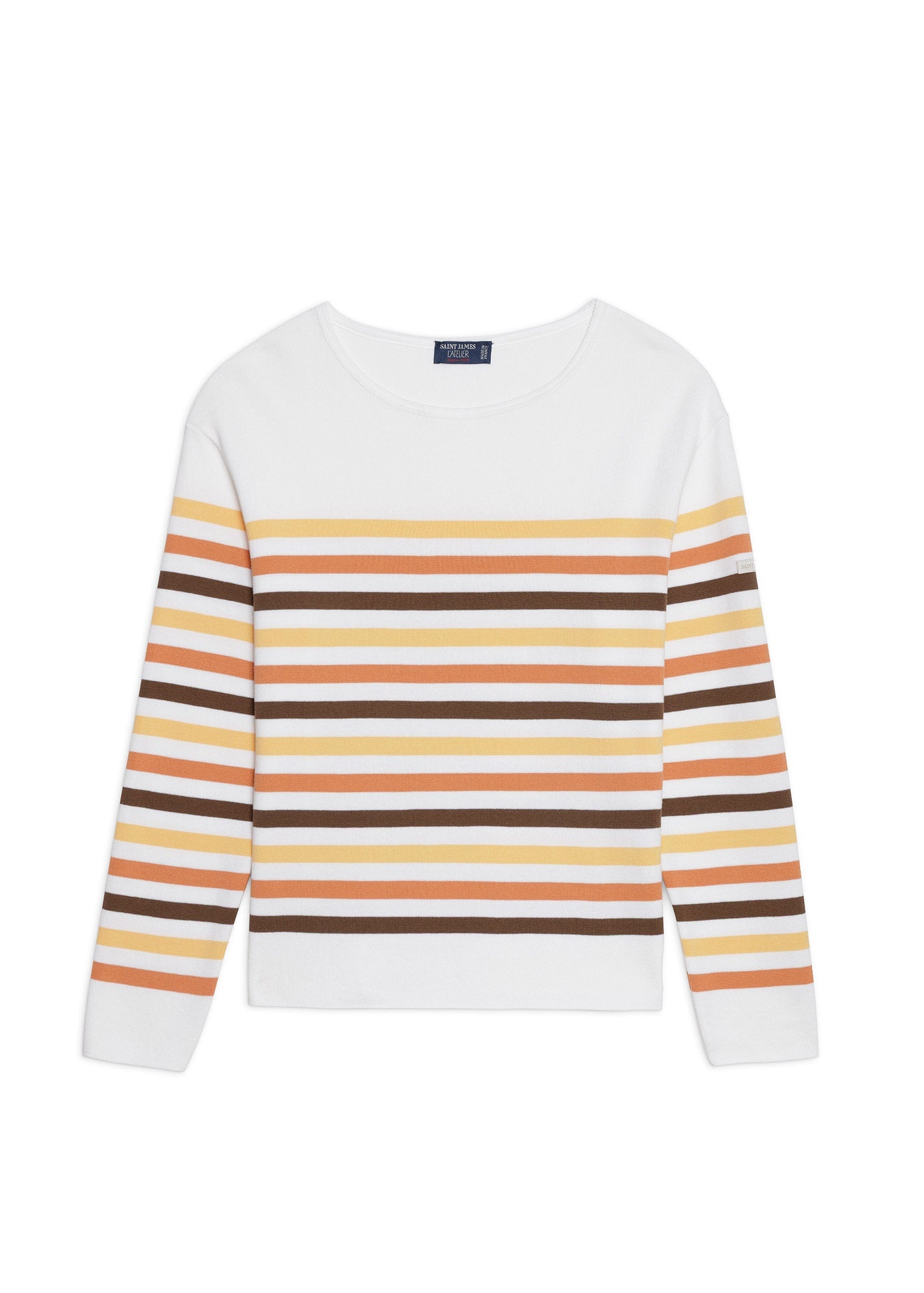 Saint James ECRIN COTTON TRICOLOR Striped Sweater (INTERWOVEN EARTH)