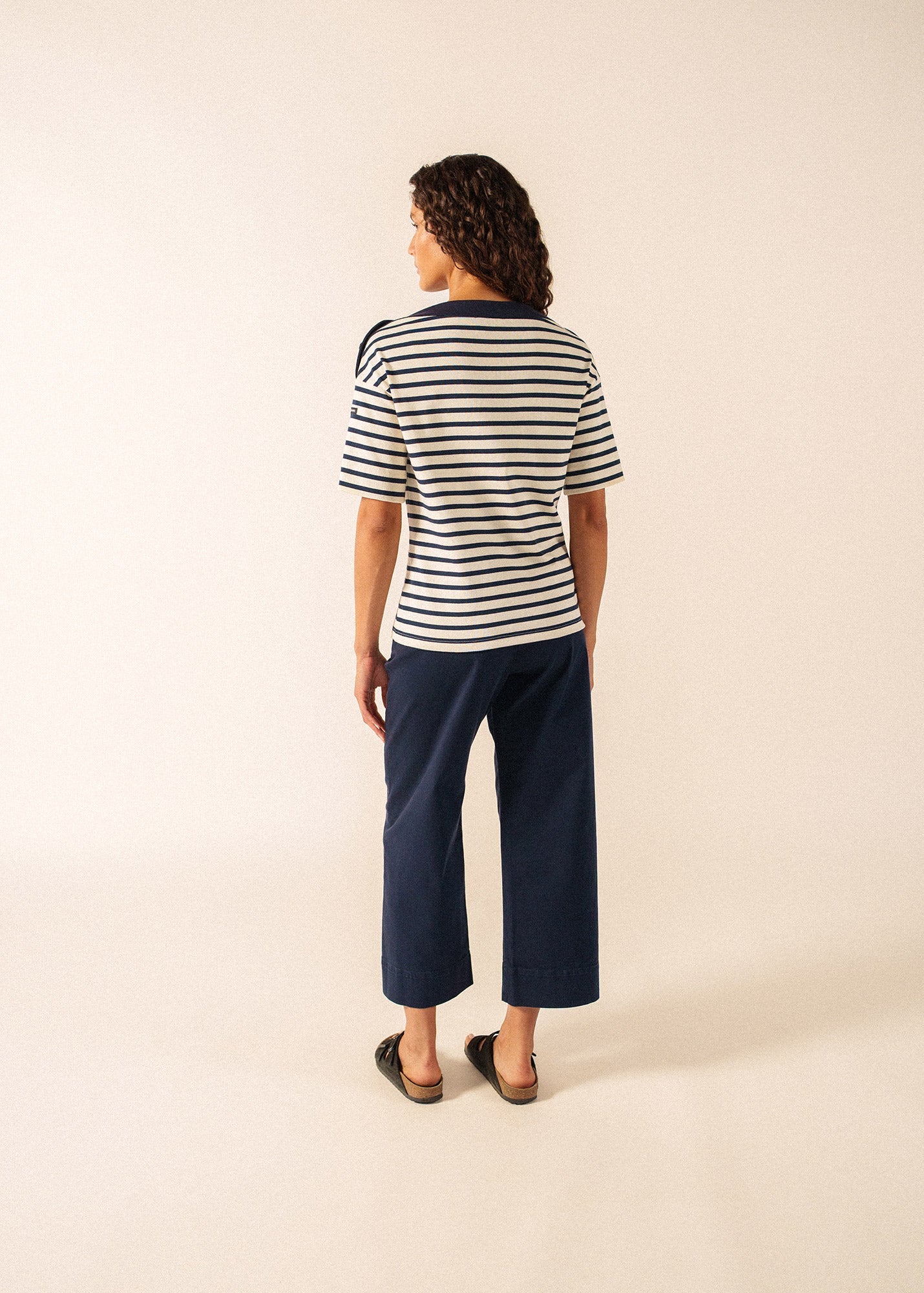 Saint James GERI Breton Tee x Isabelle Ballu (ECRU / NAVY)