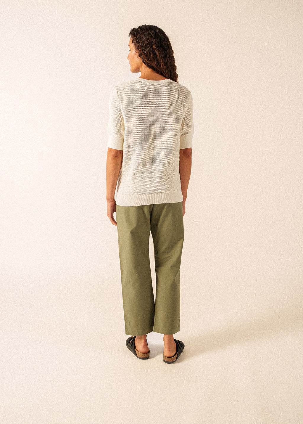 Saint James Provence Openwork Cotton & Wool Sweater (IVORY)