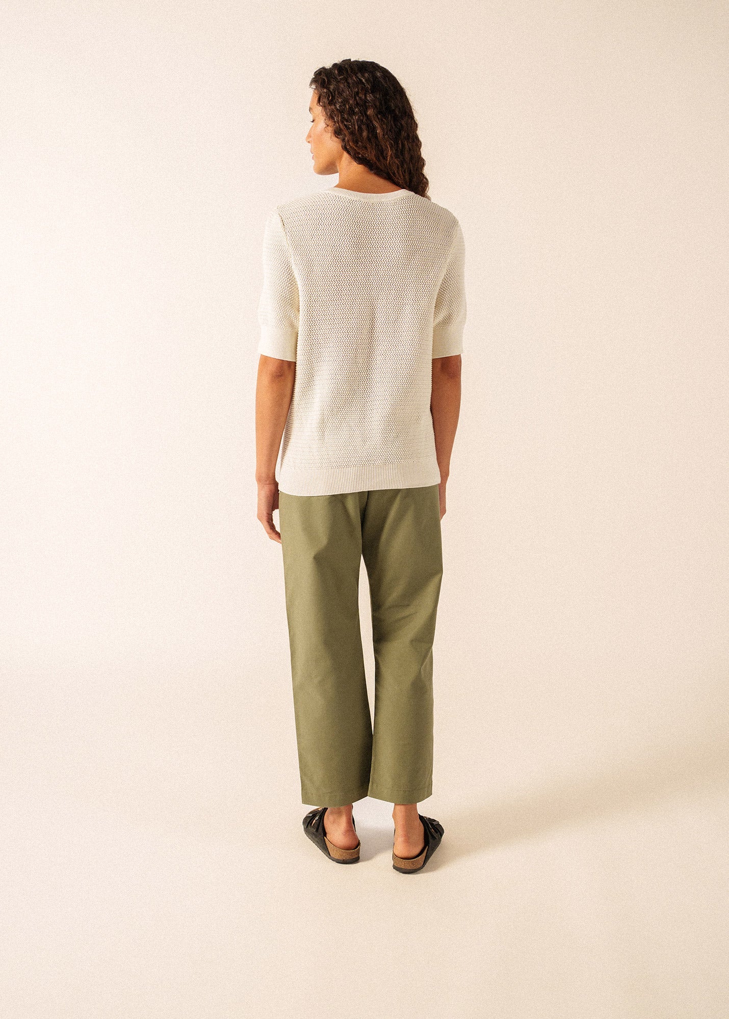 Saint James Provence Openwork Cotton & Wool Sweater (IVORY)