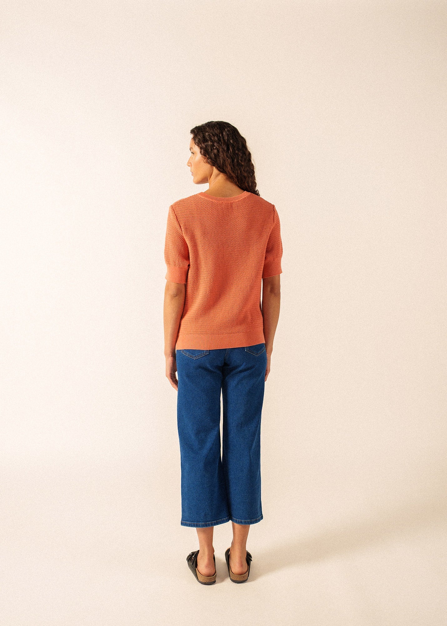 Saint James Provence Openwork Cotton & Wool Sweater (CLAY)
