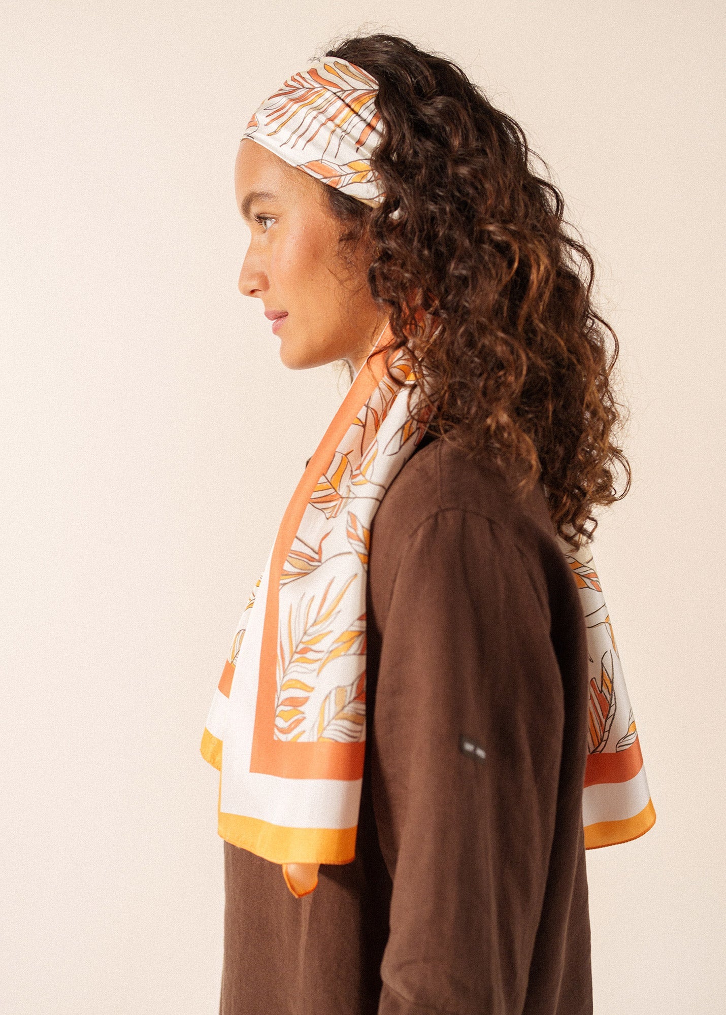 Saint James Interwoven Earth Floral Silk Long Scarf (INTERWOVEN EARTH)